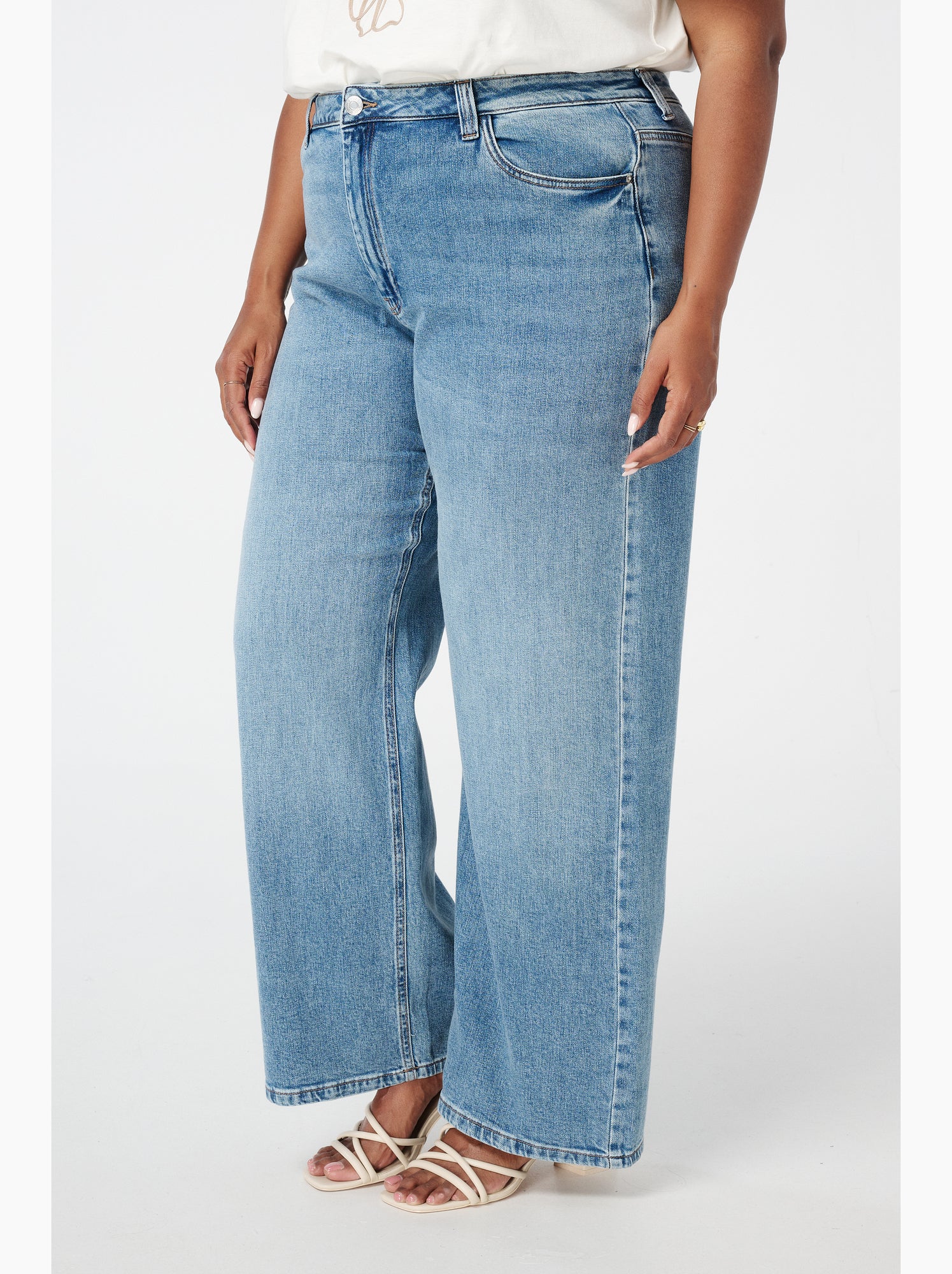 Ms mode jean wide leg ivy - Bleu denim