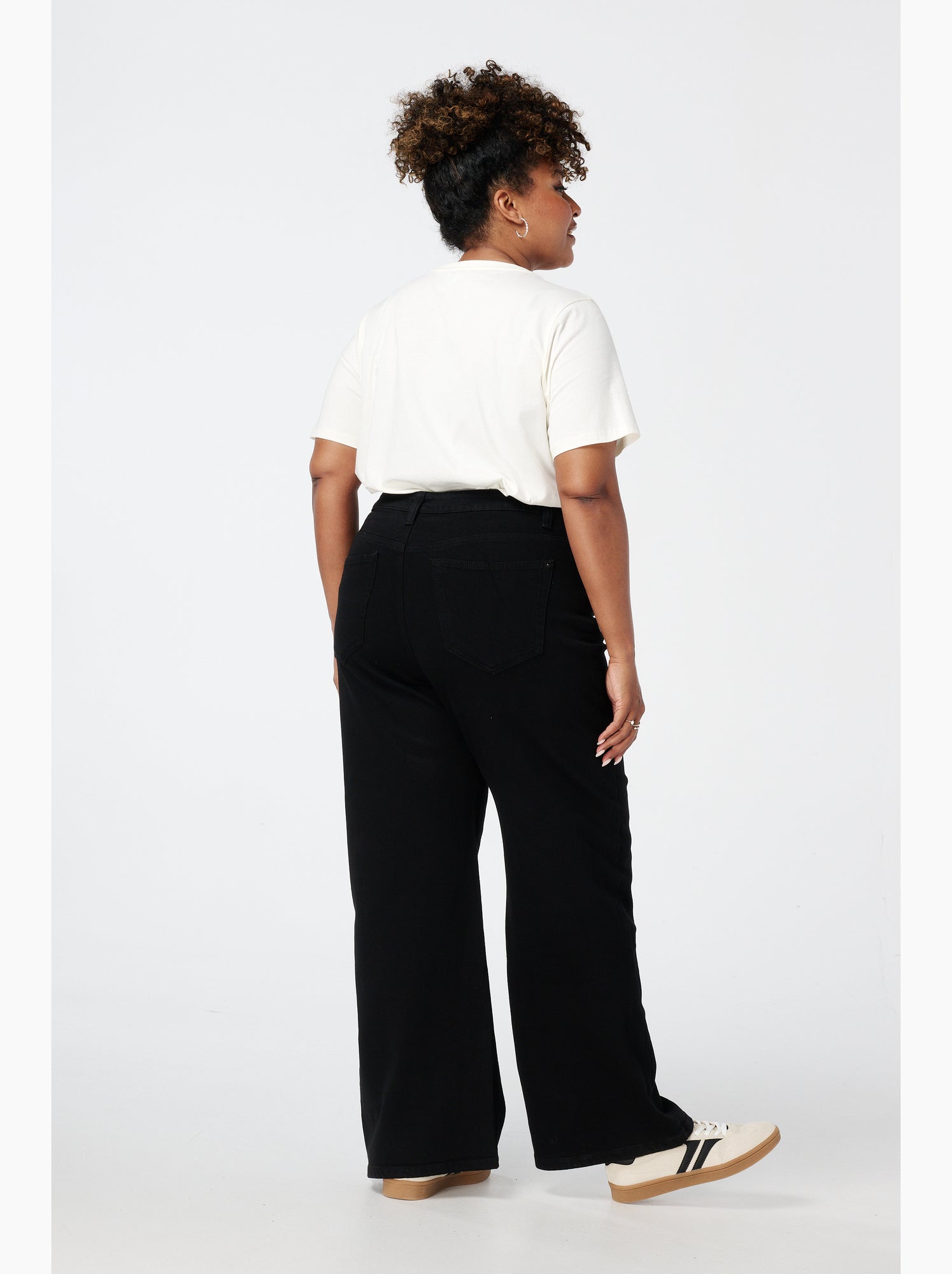 Ms mode jean wide leg ivy - Noir