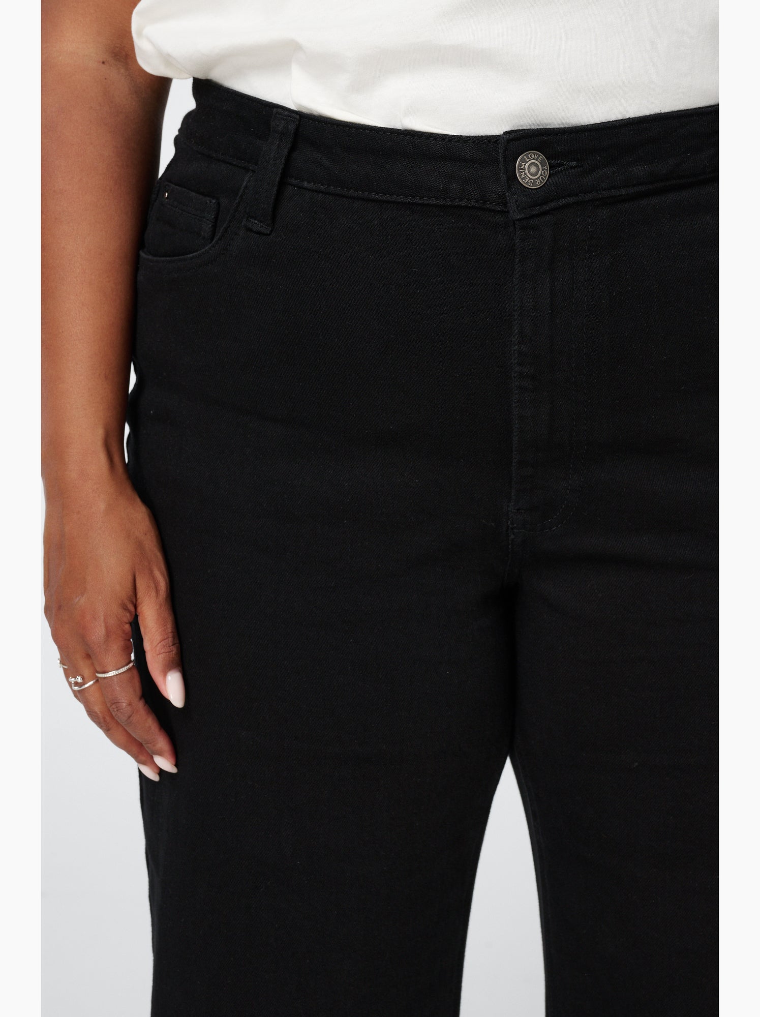 Ms mode jean wide leg ivy - Noir