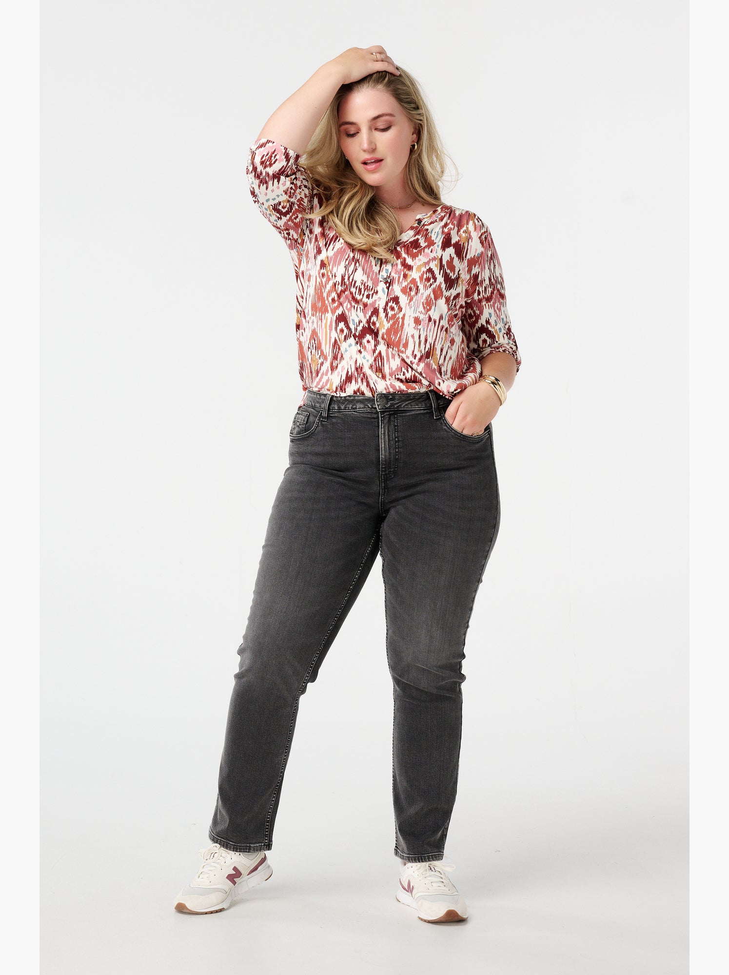 Ms mode longueur 32 | jean straight leg lily - Gris