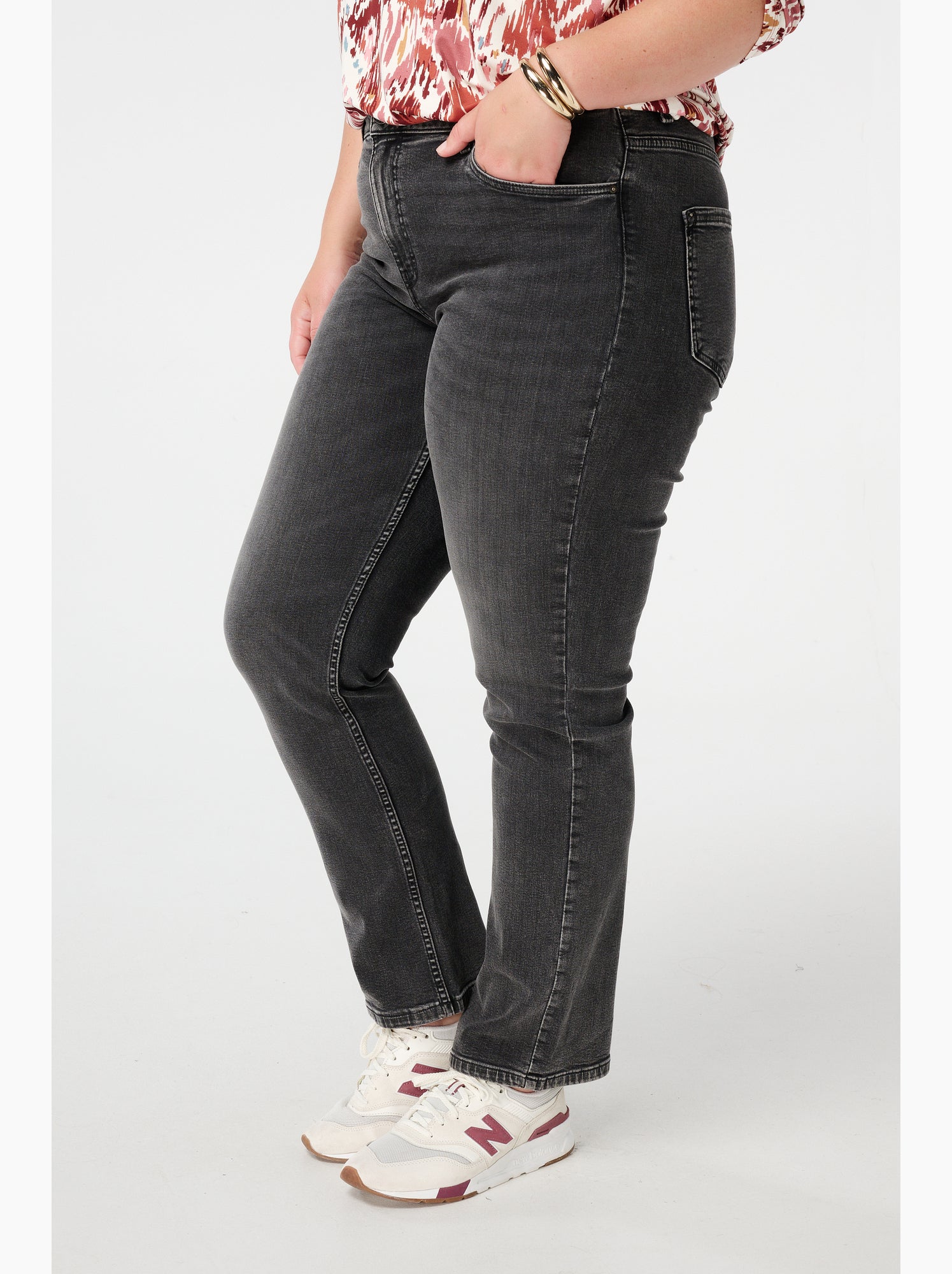 Ms mode longueur 32 | jean straight leg lily - Gris