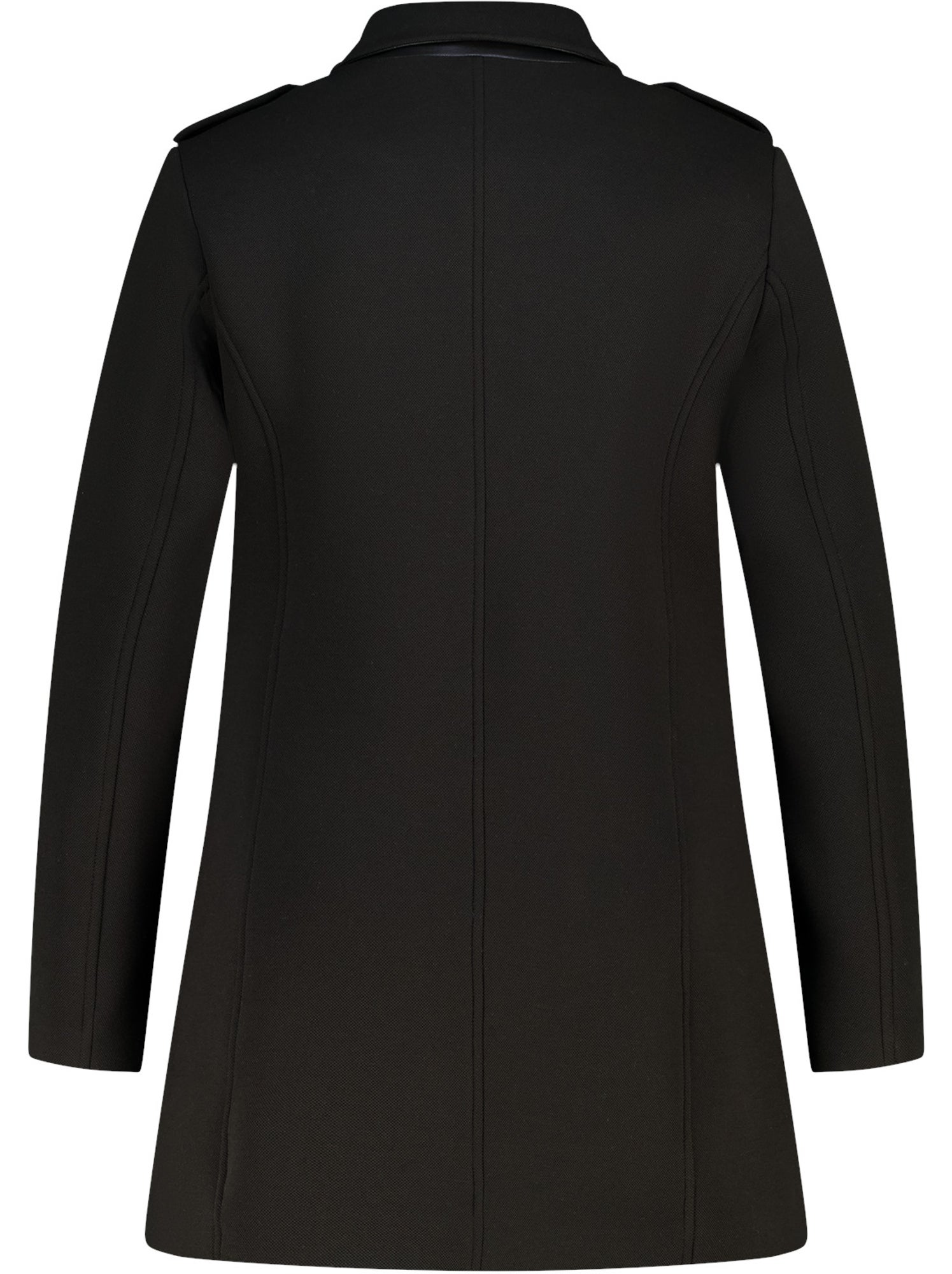 Ms mode manteau à fermeture éclair - Noir