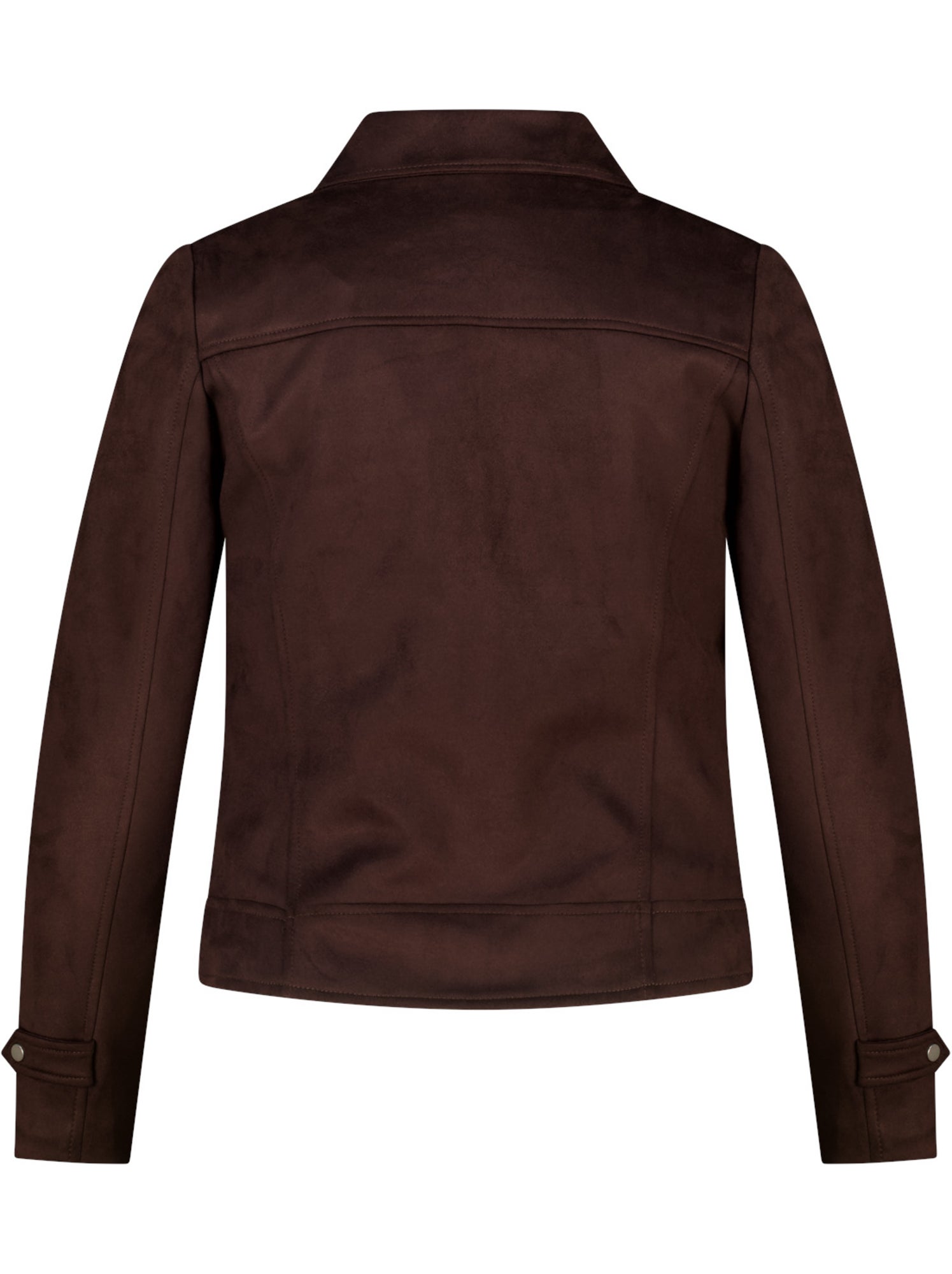 Ms mode veste biker en suédine - Marron foncé
