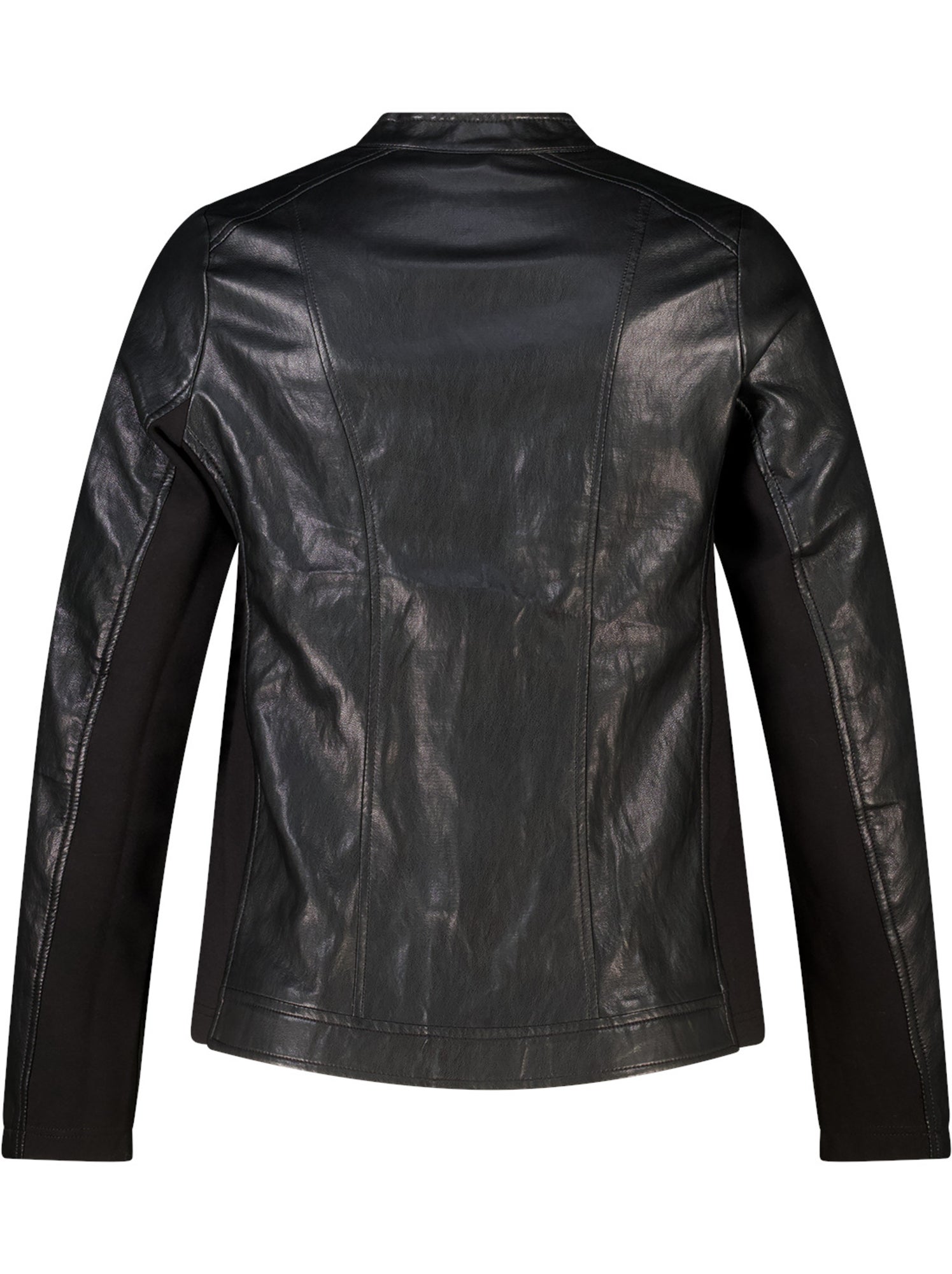Ms mode veste en similicuir - Noir