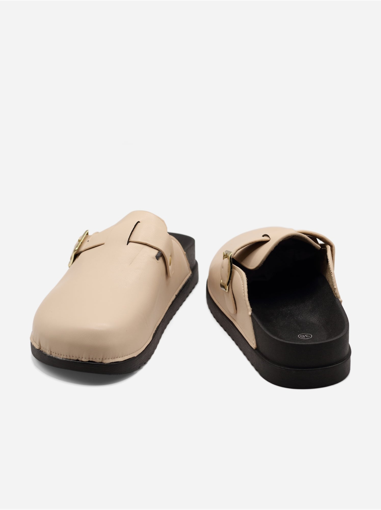 Mules à enfiler - Crème