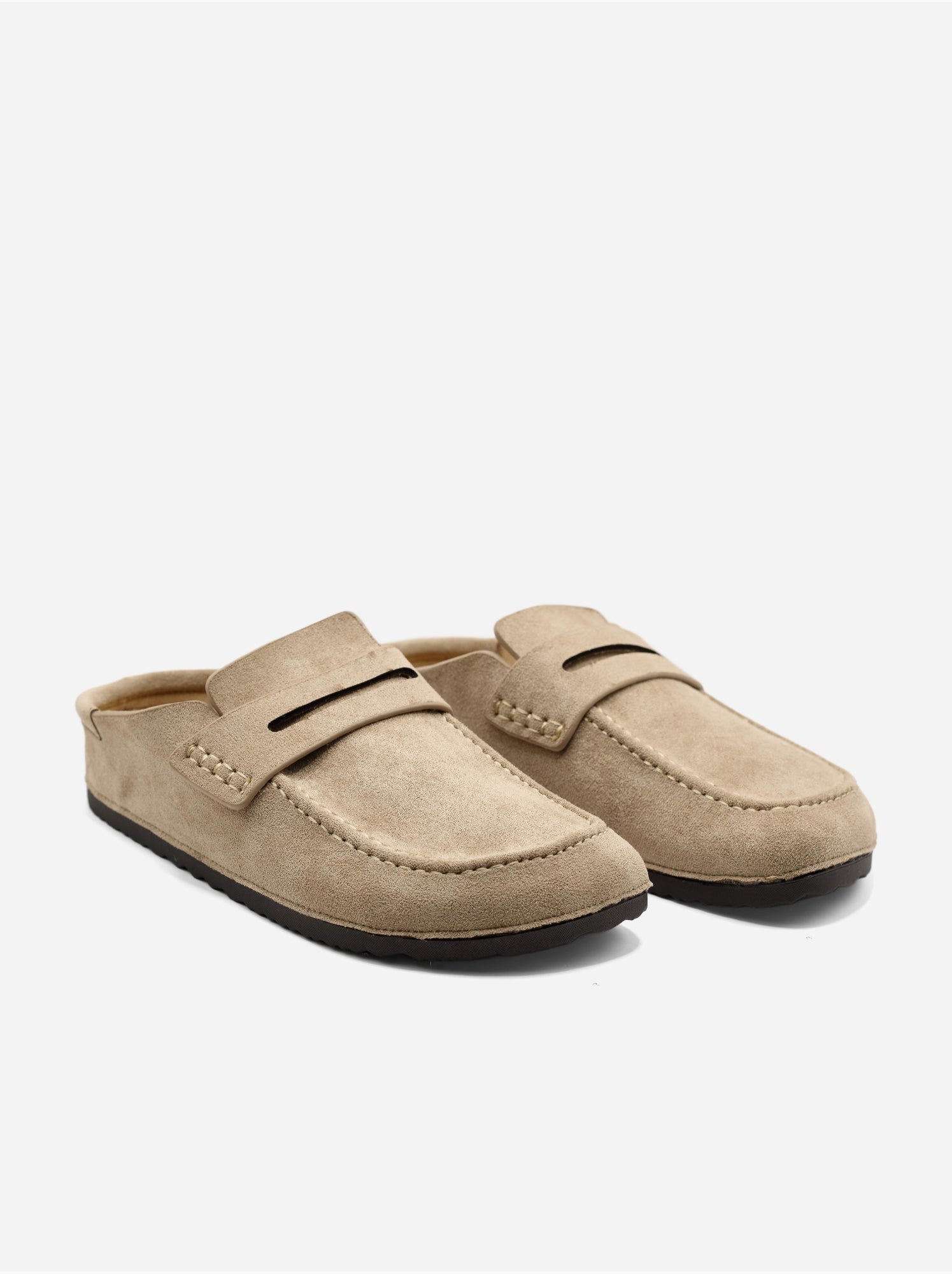 Mules à enfiler - Taupe