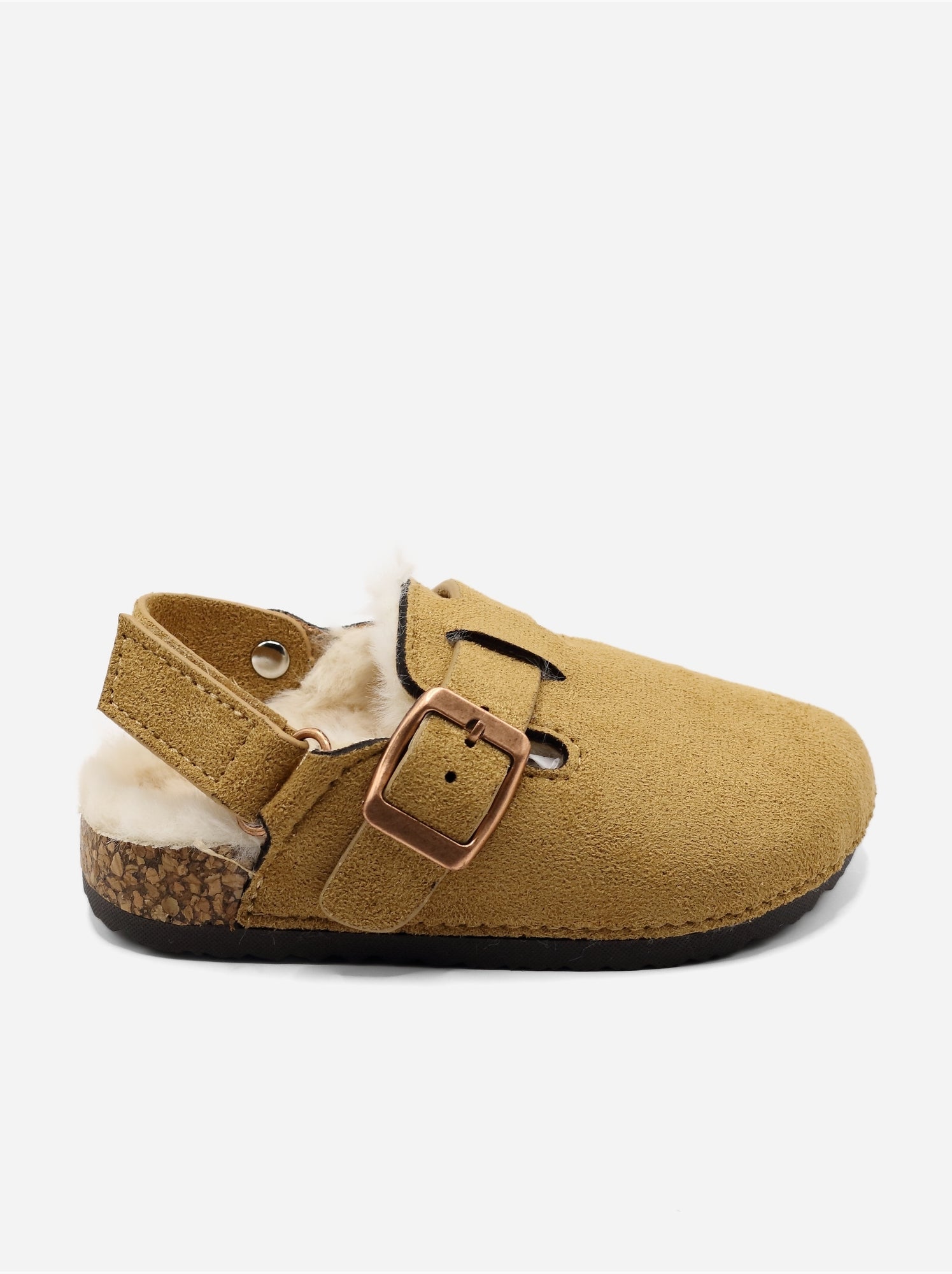 Mules bébé fourrées - Camel