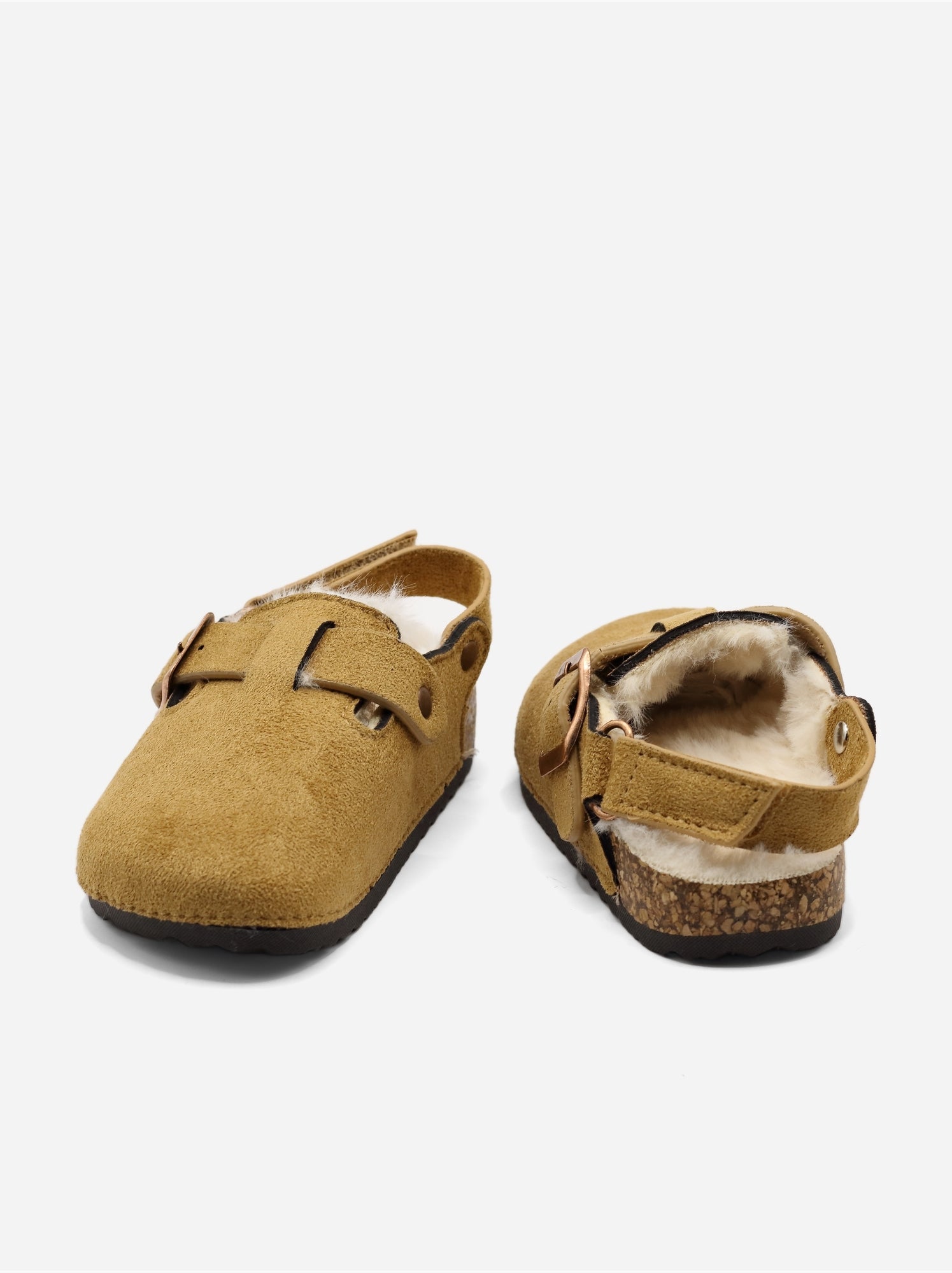 Mules bébé fourrées - Camel