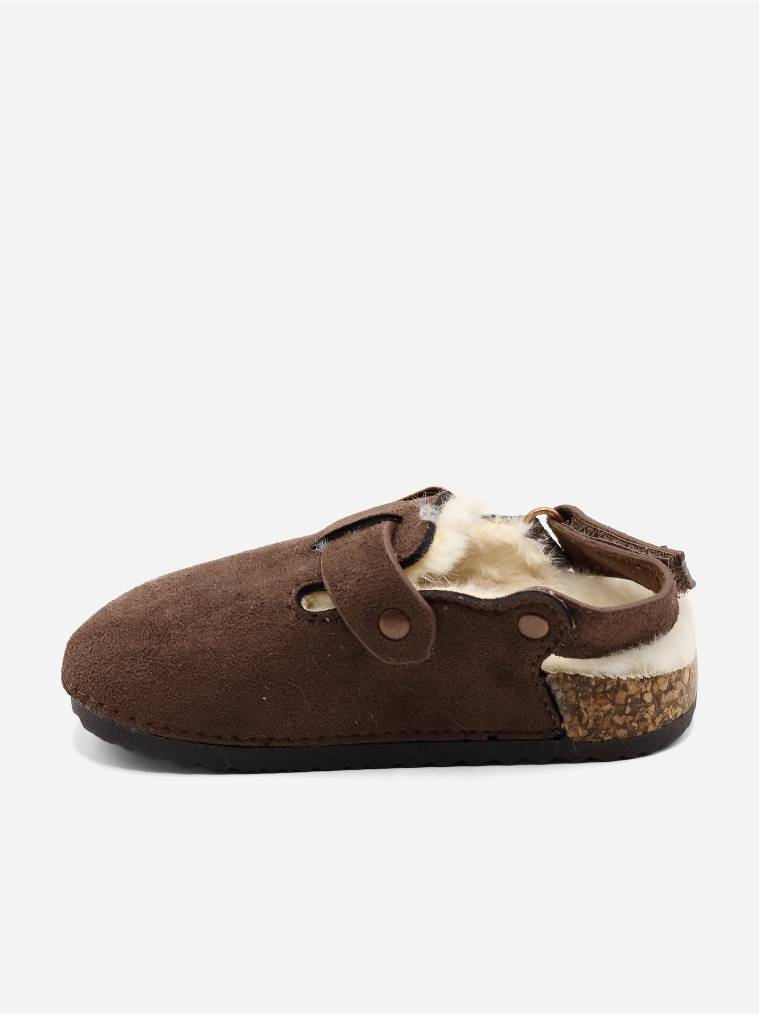 Mules bébé fourrées - Marron