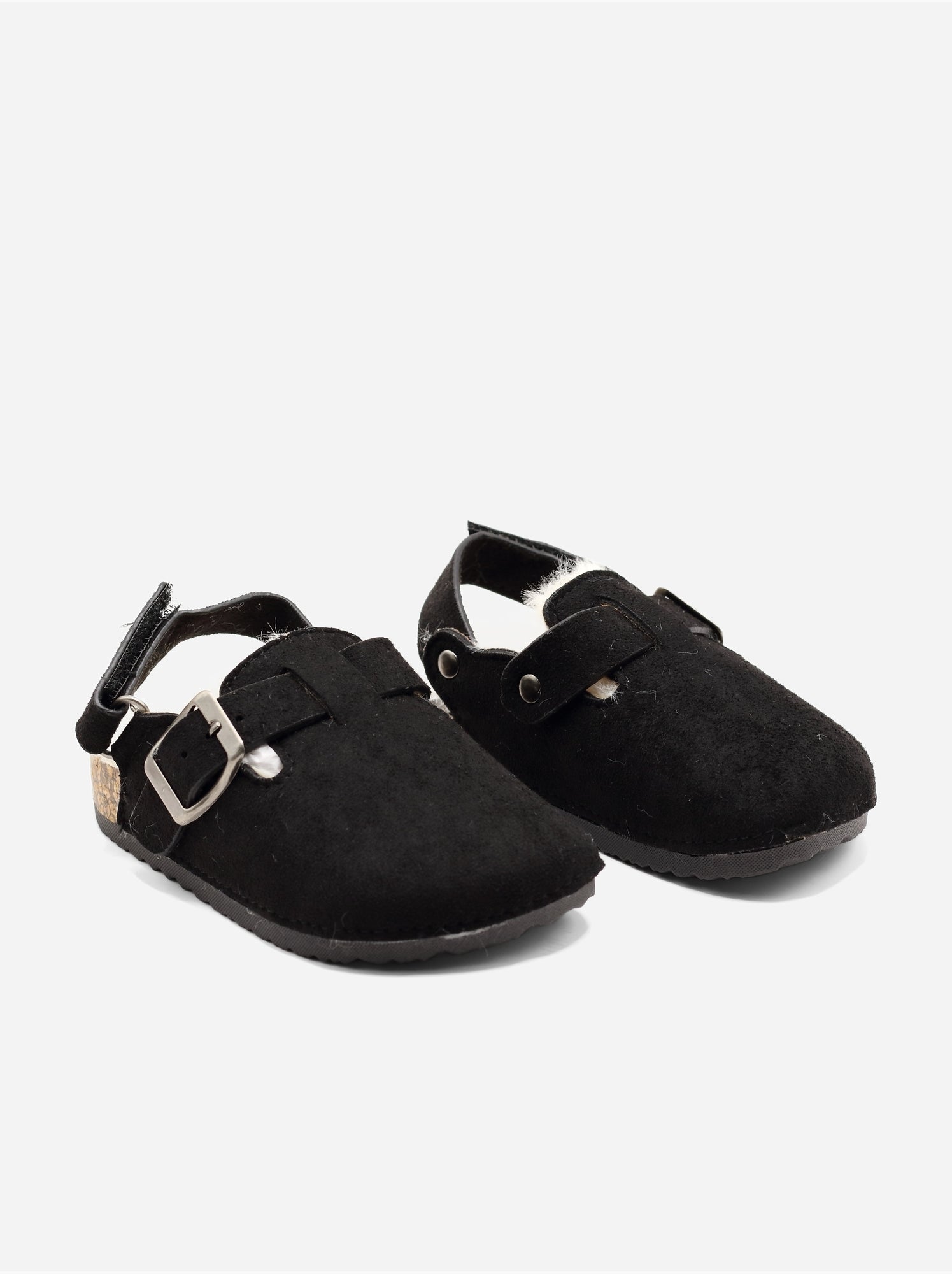 Mules bébé fourrées - Noir