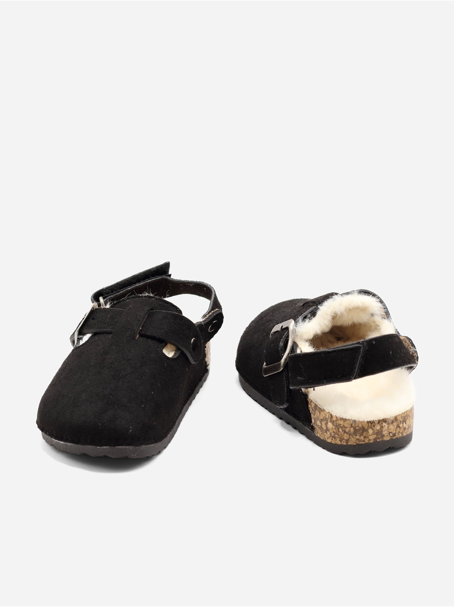Mules bébé fourrées - Noir