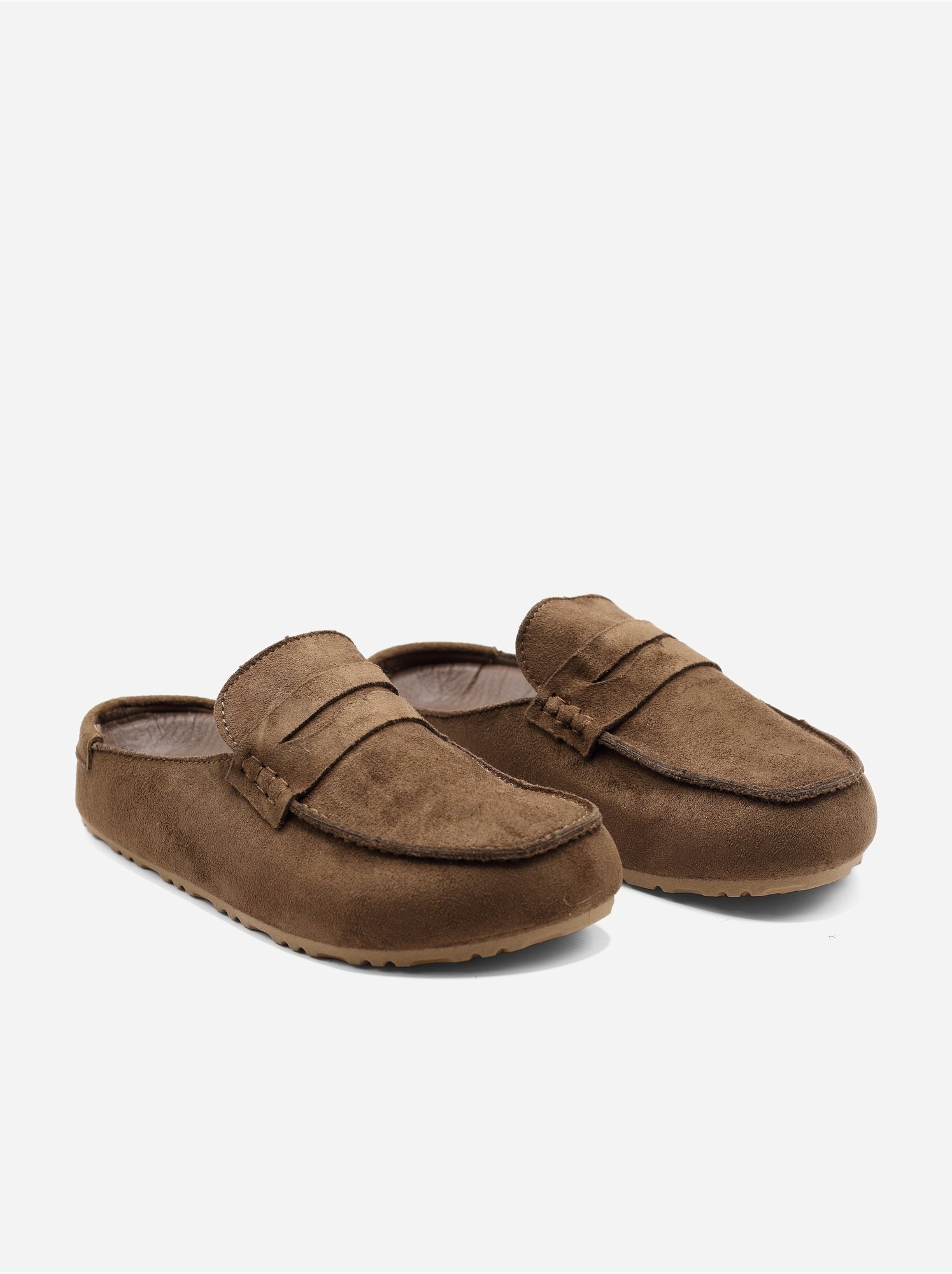 Mules effet daim - Marron