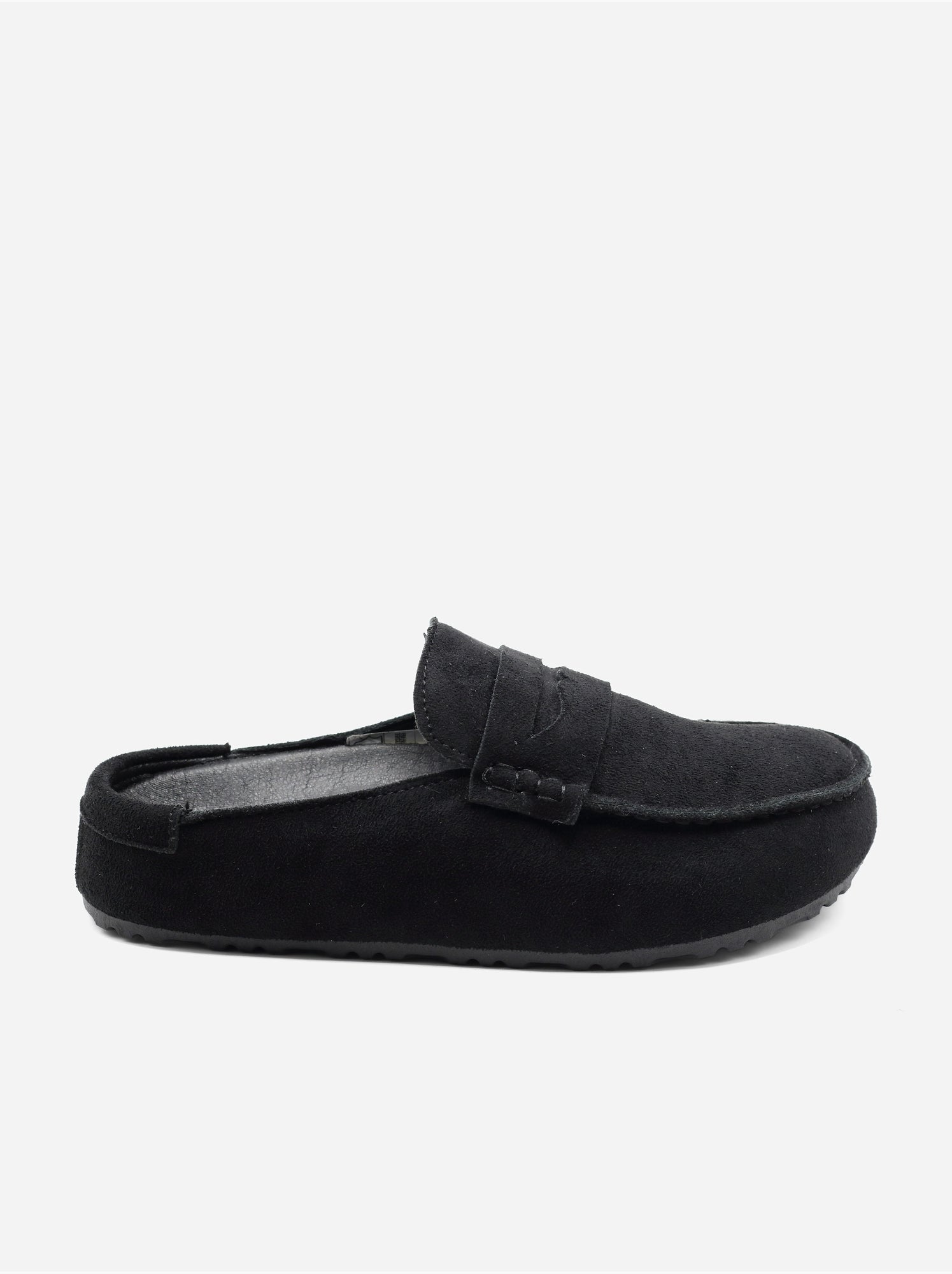 Mules effet daim - Noir