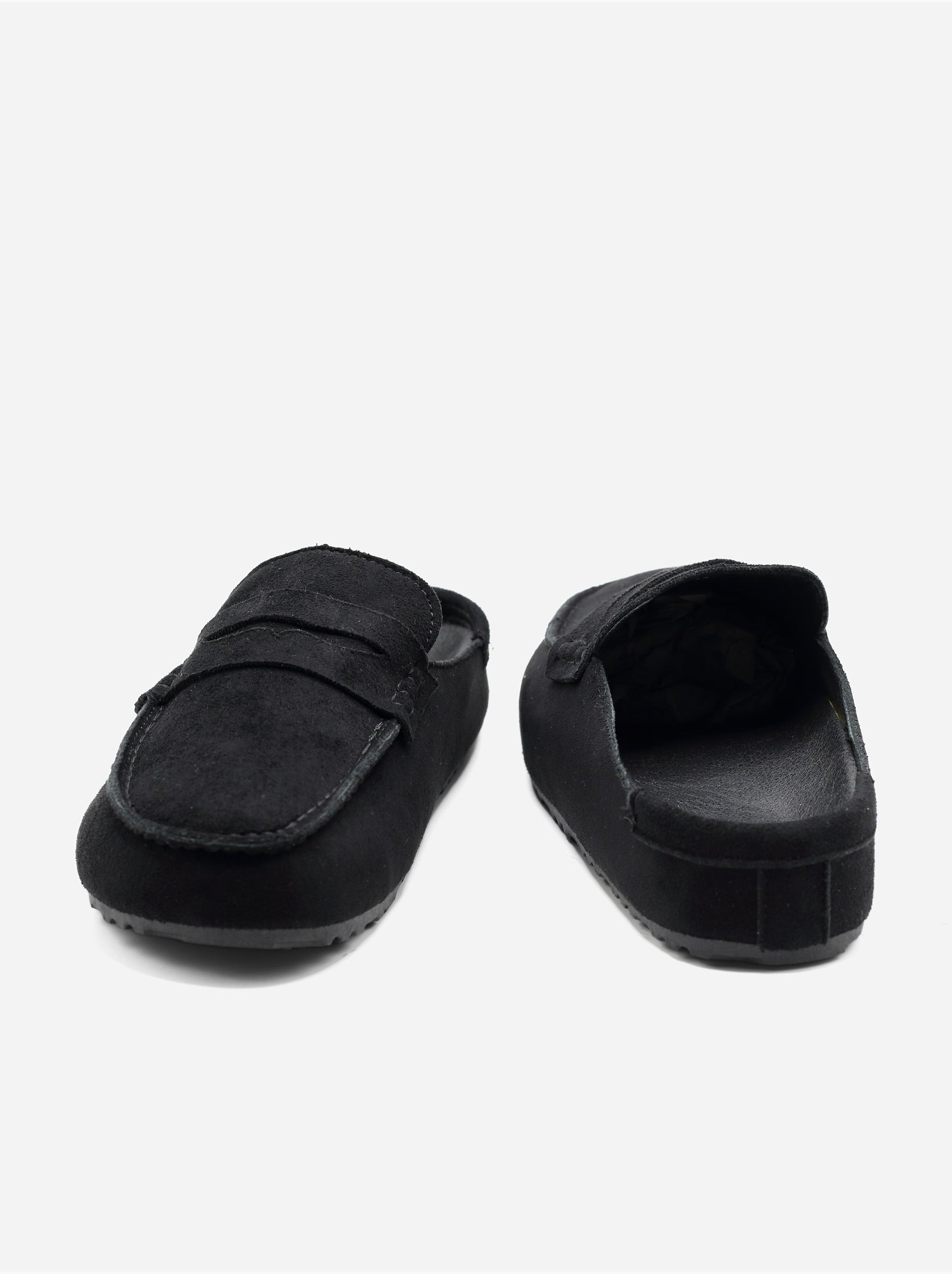 Mules effet daim - Noir