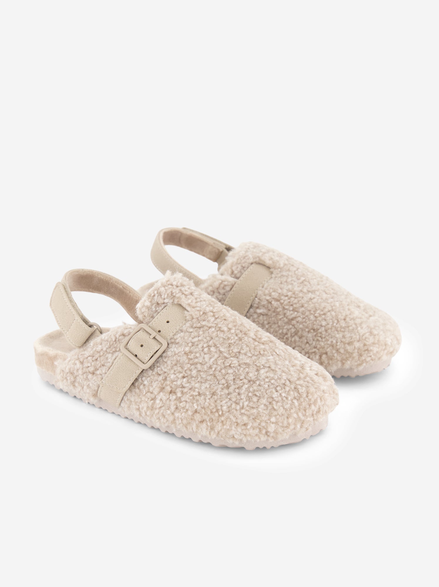Mules fourrées - Beige