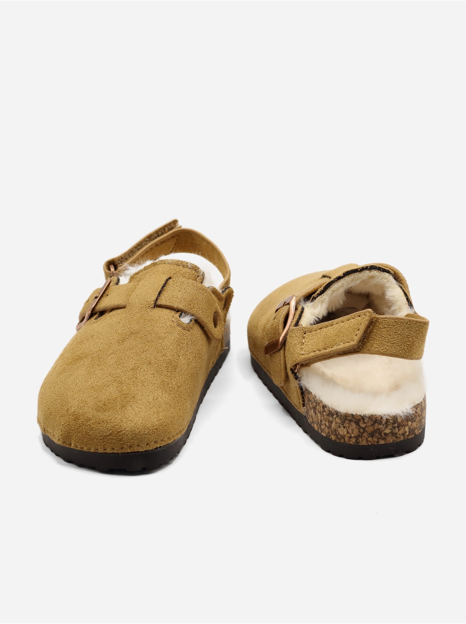 Mules fourrées - Camel