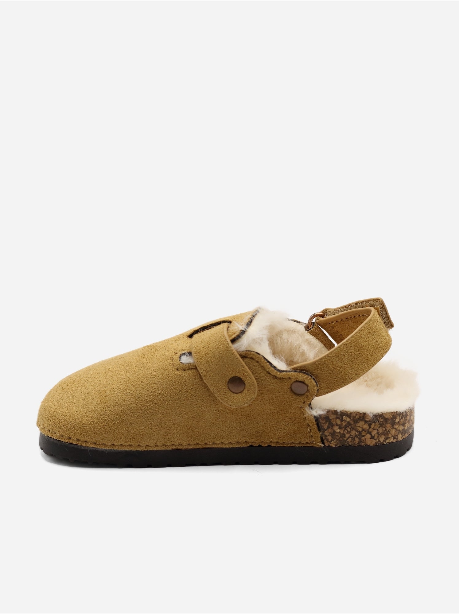 Mules fourrées - Camel