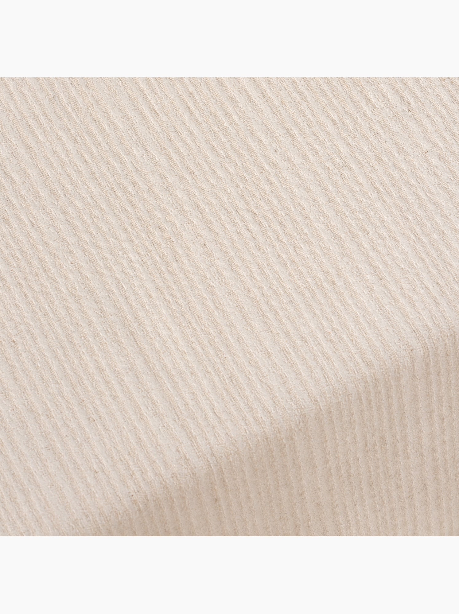Nappe antitache avec tissu texturé à fines rayures - Gamusi. - Beige