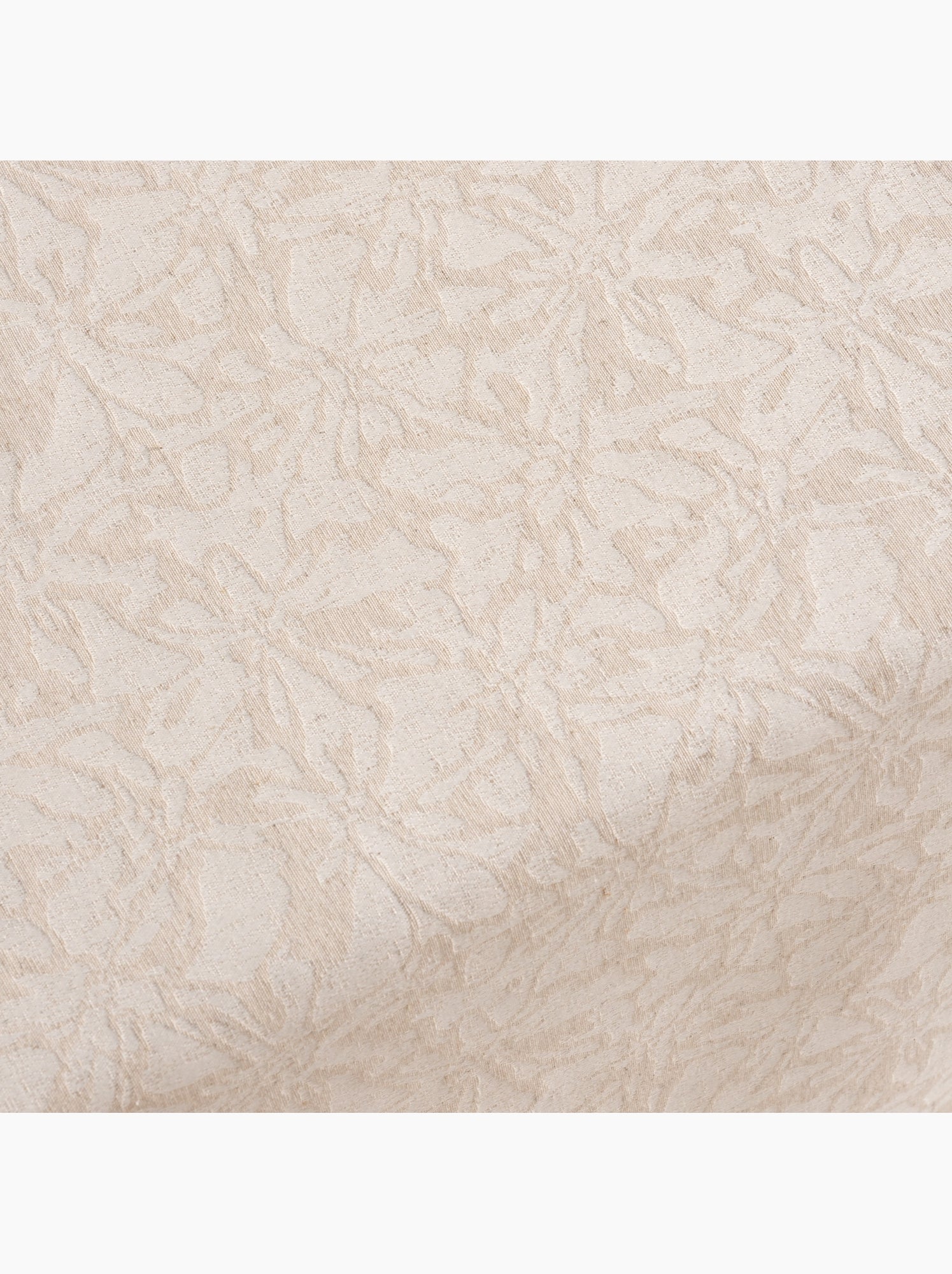 Nappe antitache avec tissu texturé floral - Gamusi. - Beige