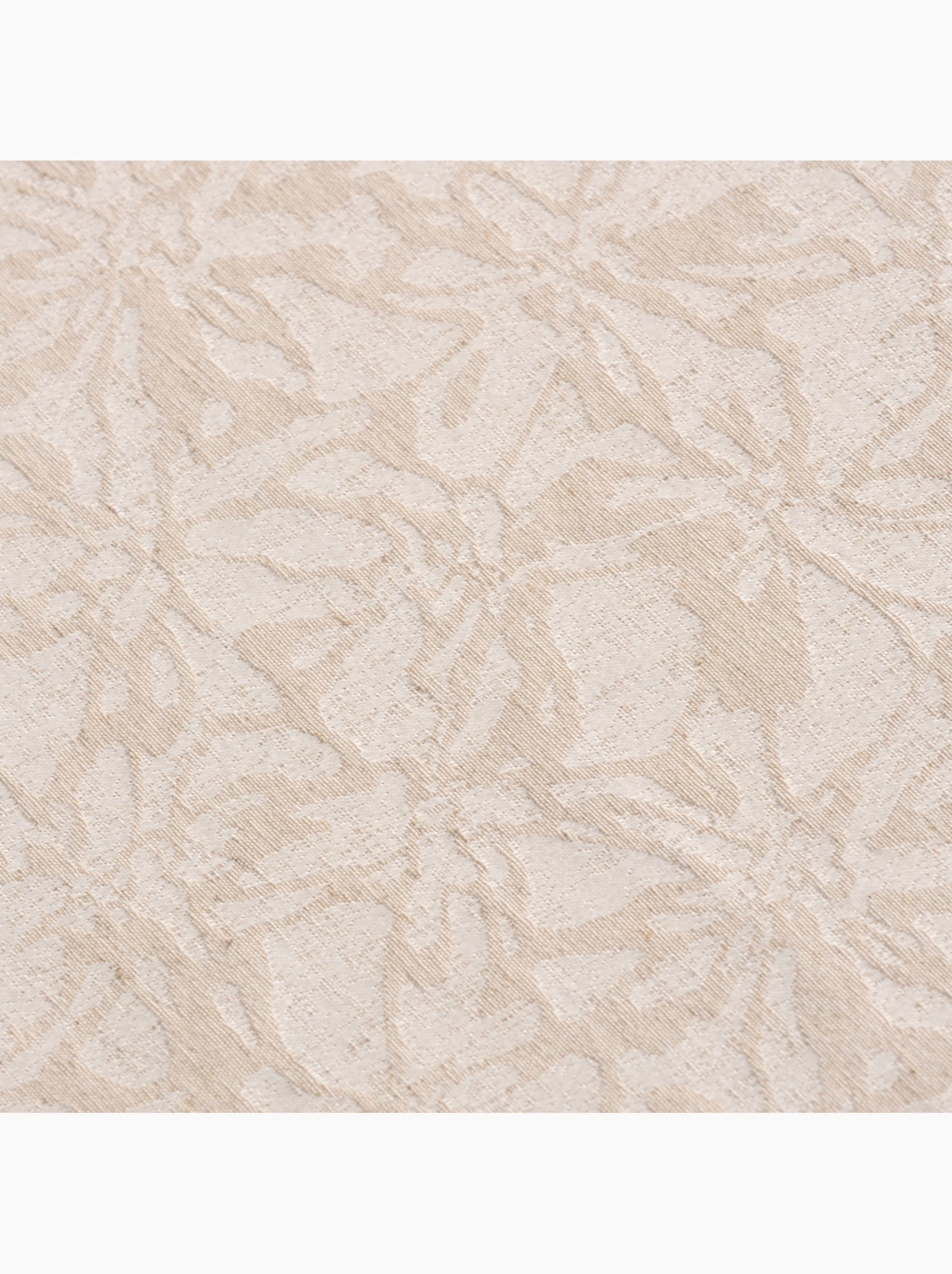 Nappe antitache avec tissu texturé floral - Gamusi. - Beige
