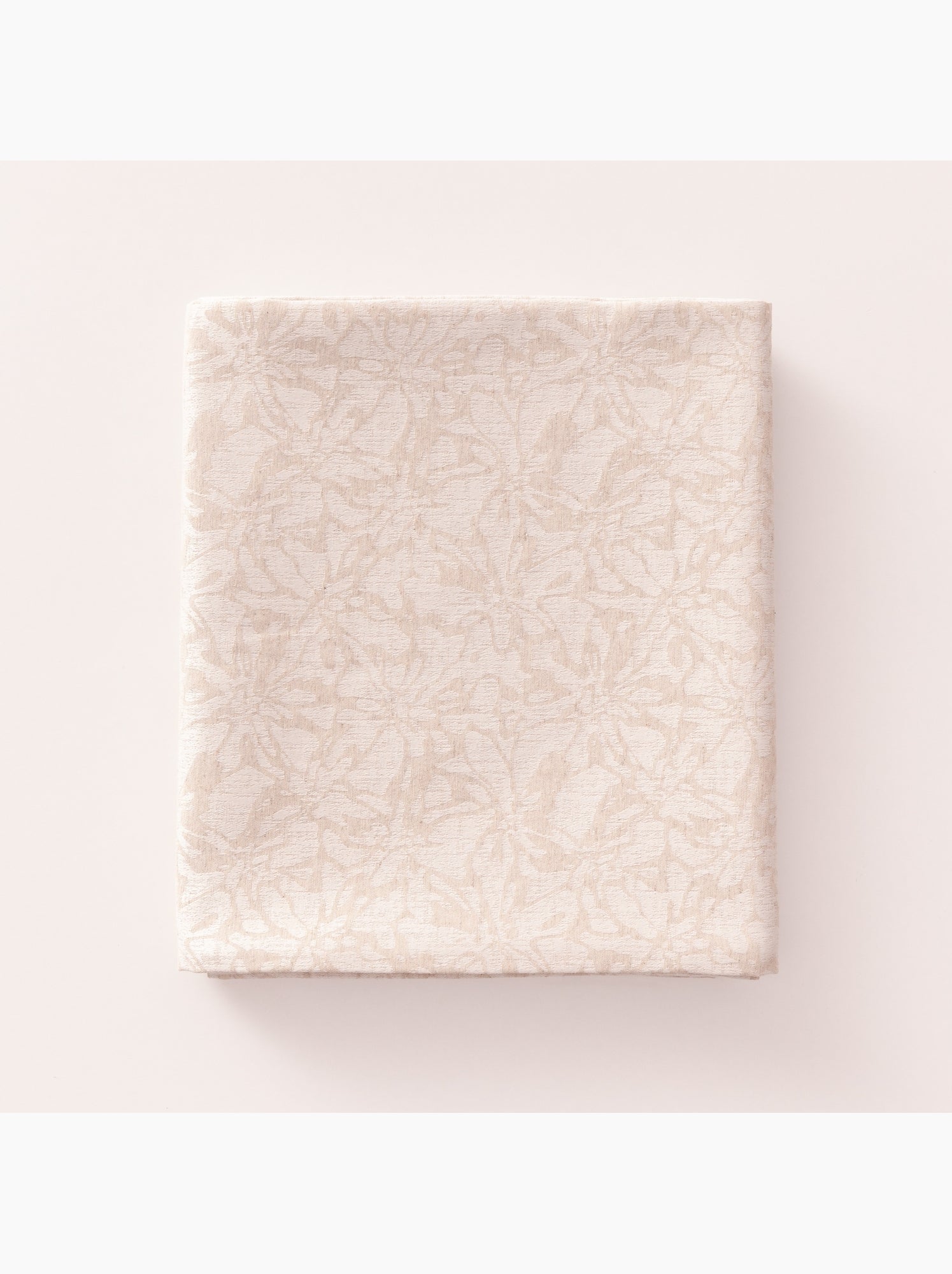 Nappe antitache avec tissu texturé floral - Gamusi. - Beige