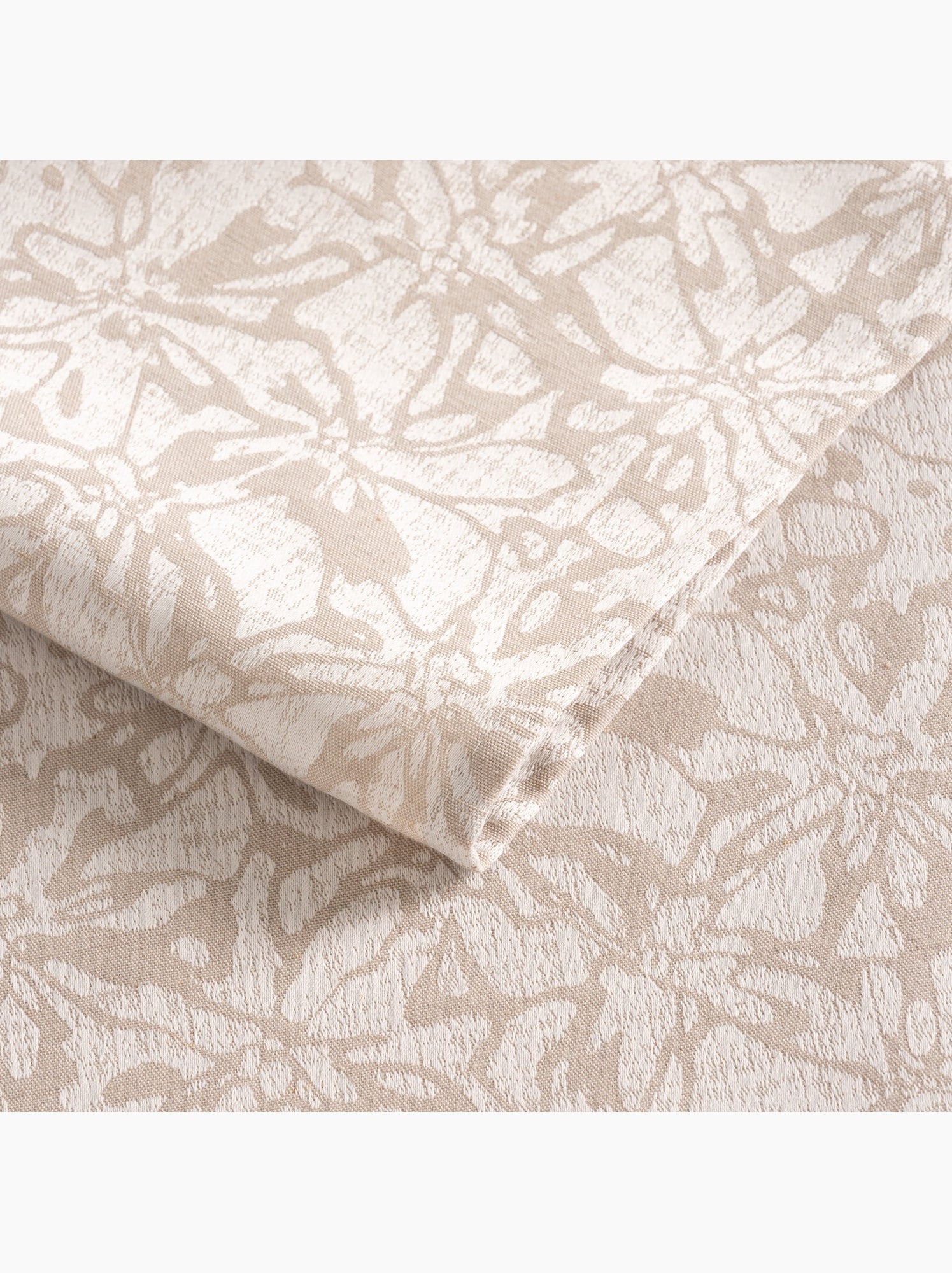 Nappe antitache avec tissu texturé floral - Gamusi. - Ocre