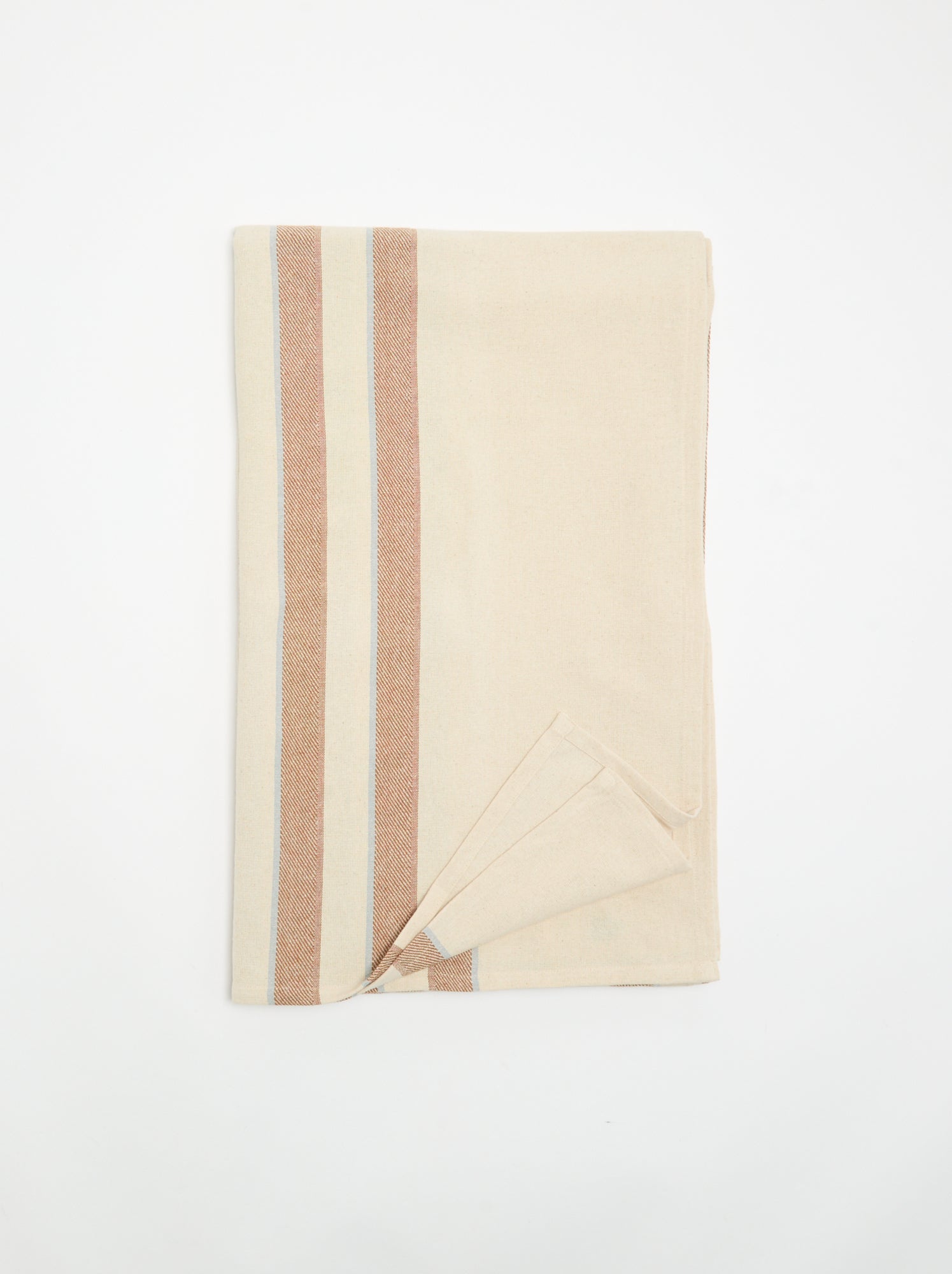 Nappe rayée 150X250 cm - Terracotta
