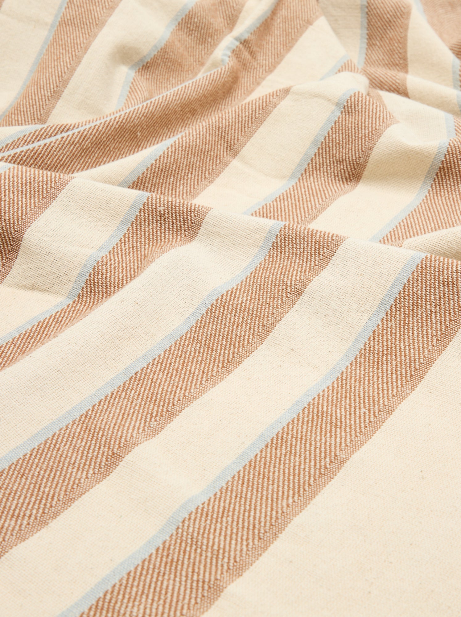 Nappe rayée 150X250 cm - Terracotta