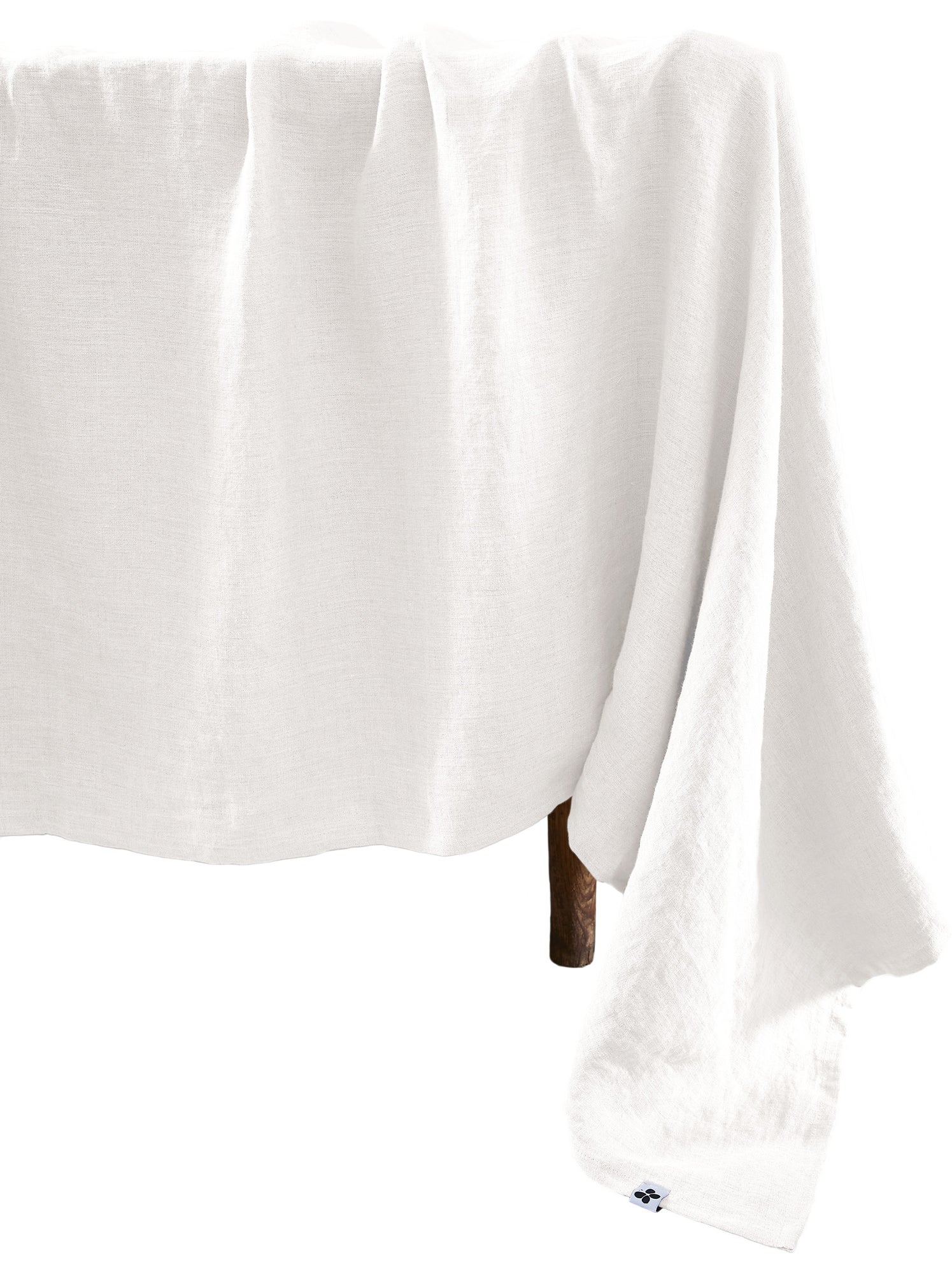 Nappe rectangle – lin lavé français luxe - soline - Blanc