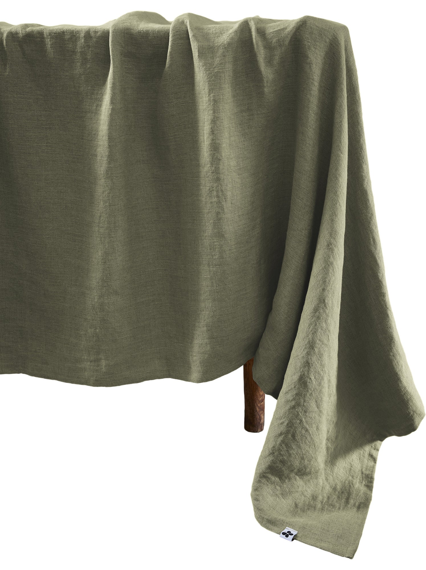 Nappe rectangle – lin lavé français luxe - soline - Kaki