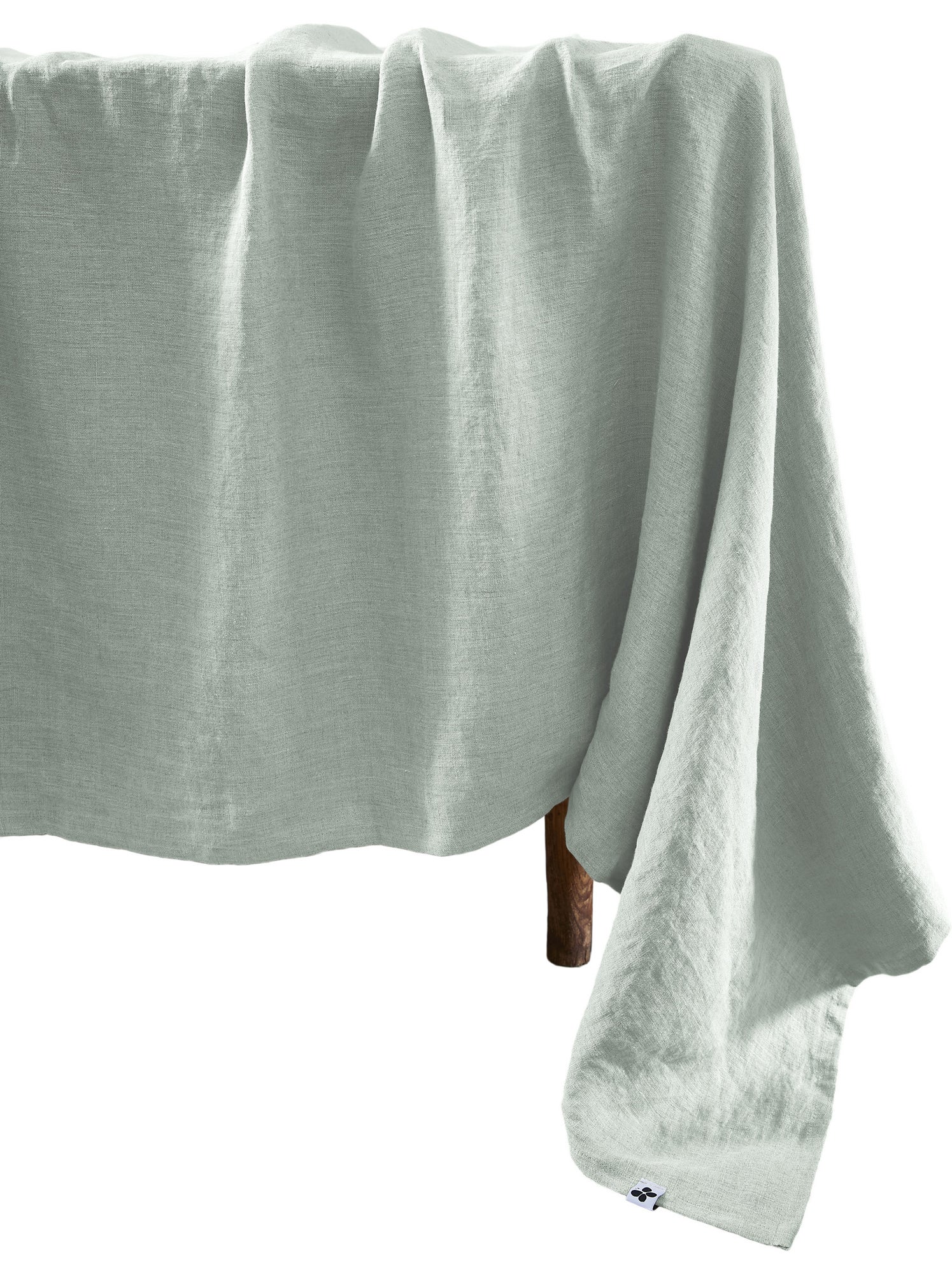 Nappe rectangle – lin lavé français luxe - soline - Vert eucalyptus