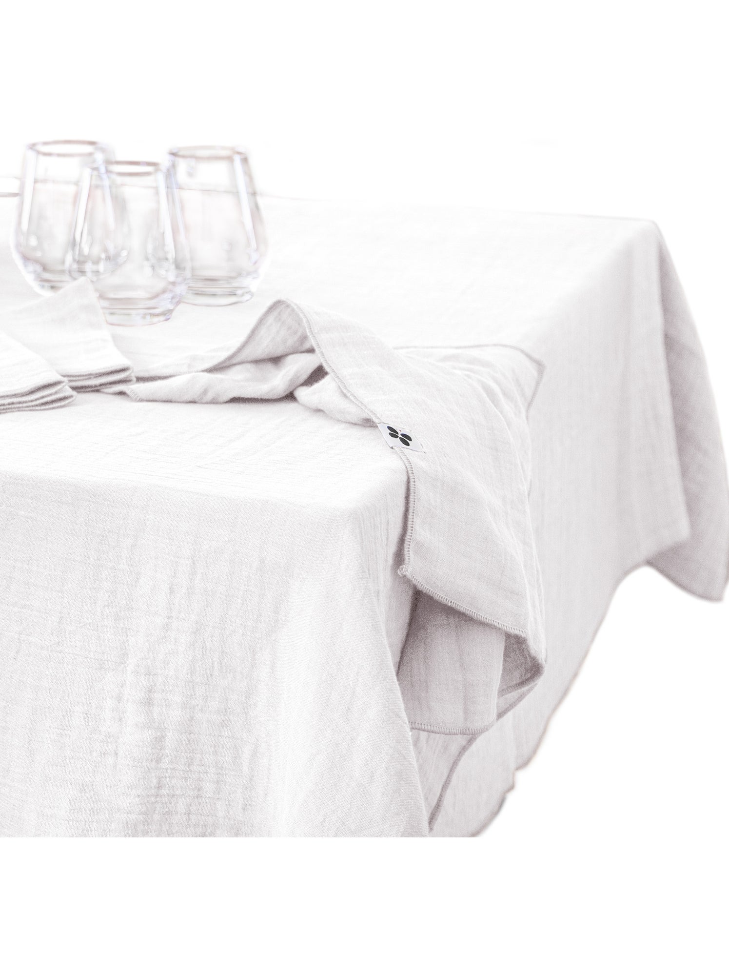 Nappe rectangulaire – double gaze de coton – gaïa - Blanc