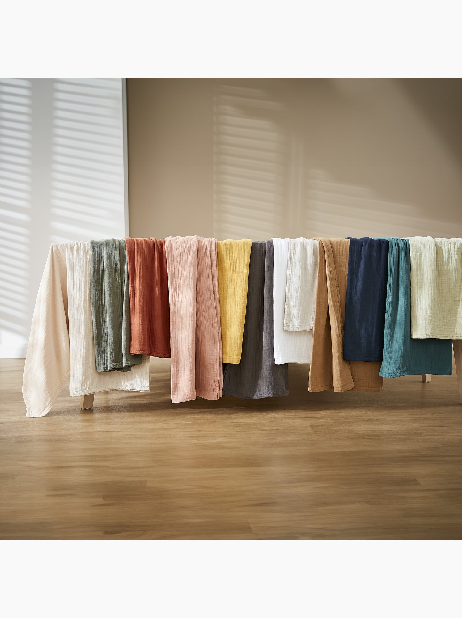Nappe rectangulaire – double gaze de coton – gaïa - Bordeaux