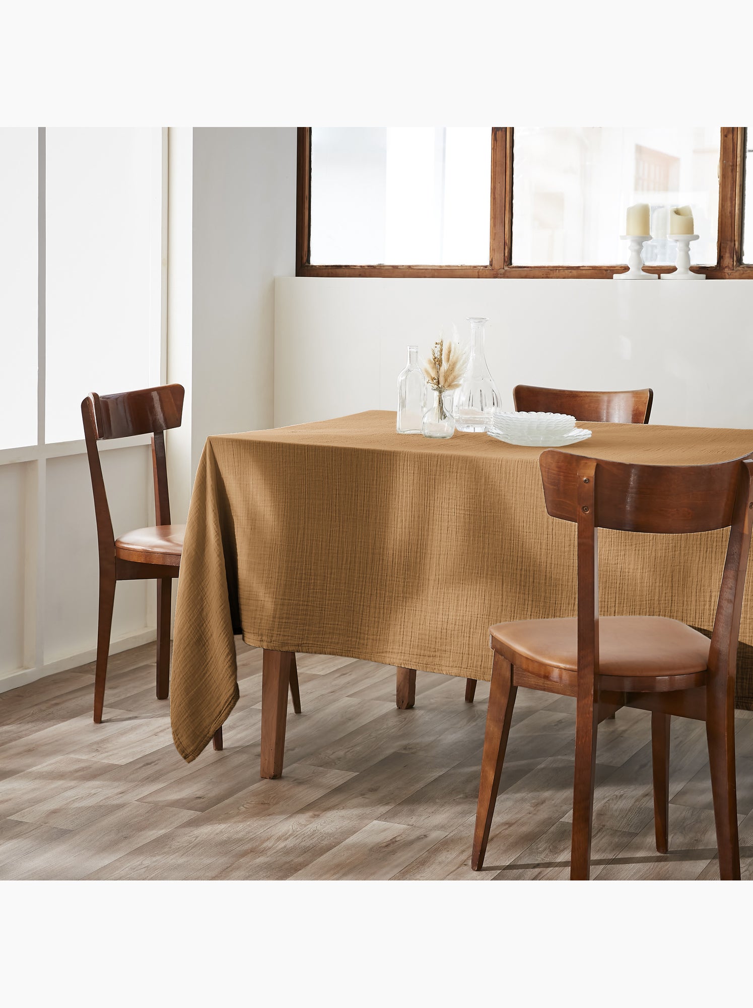 Nappe rectangulaire – double gaze de coton – gaïa - Camel