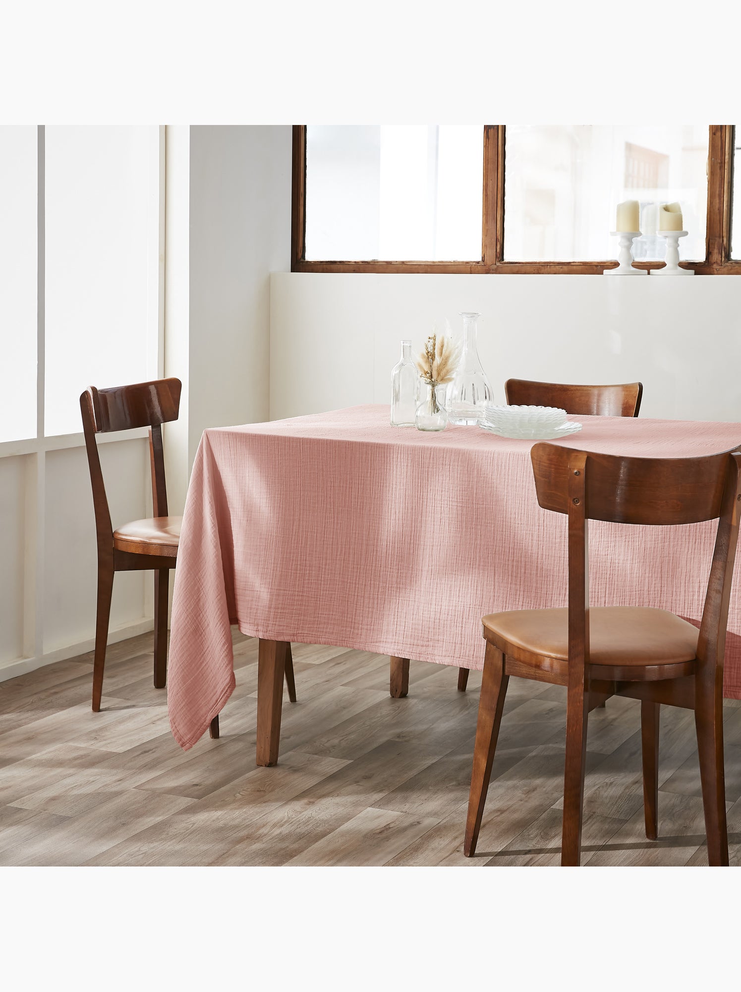 Nappe rectangulaire – double gaze de coton – gaïa - Peche