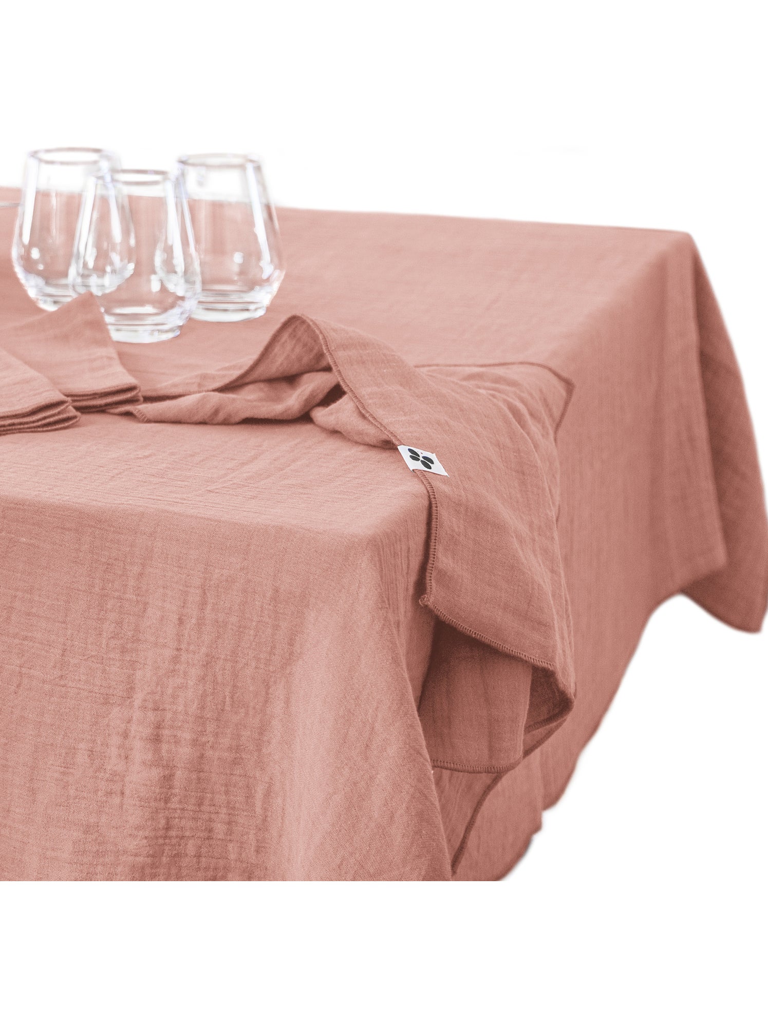 Nappe rectangulaire – double gaze de coton – gaïa - Peche