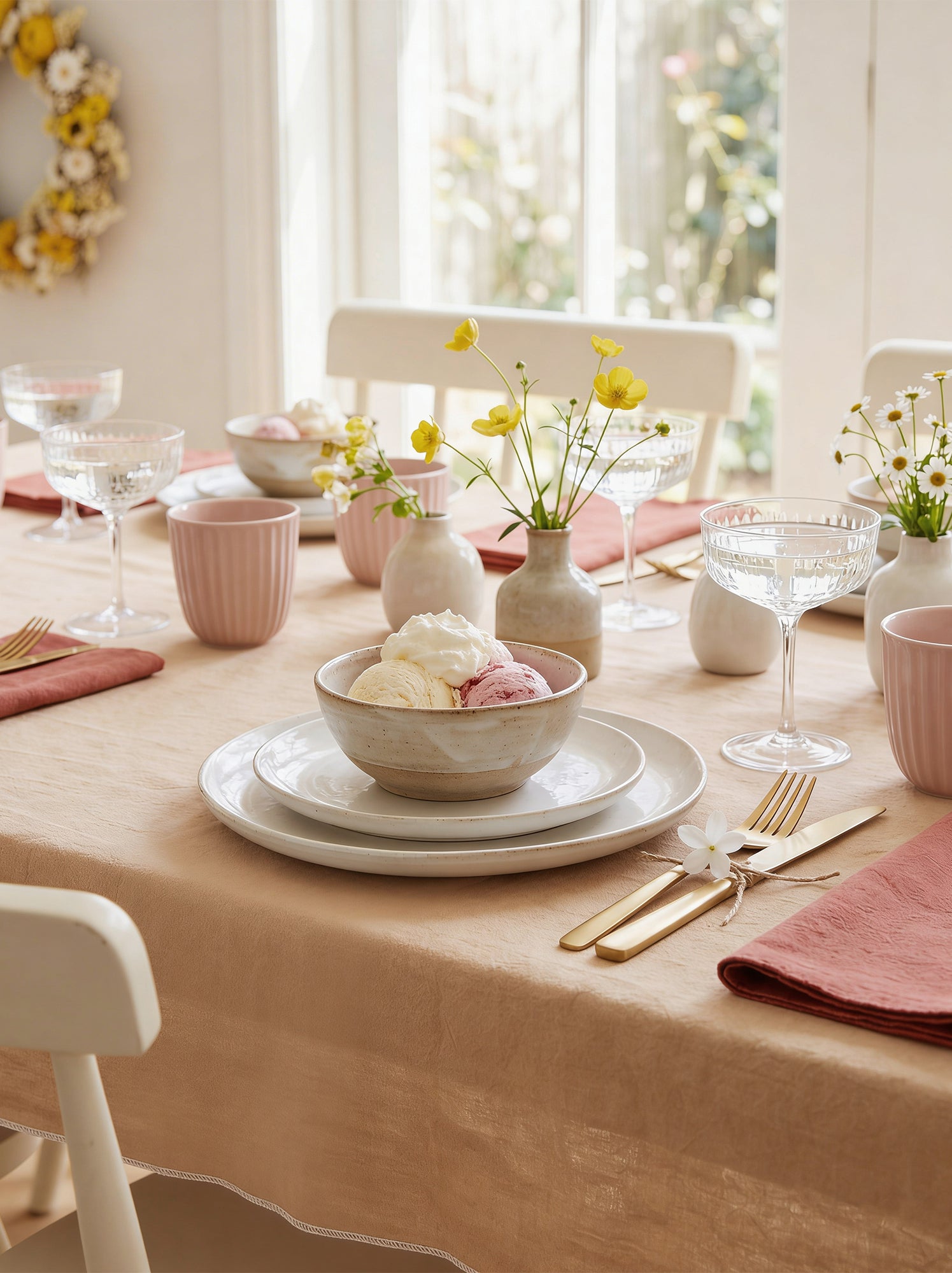 Nappe unie 150 x 250 cm en coton - Kiabi Home - Beige