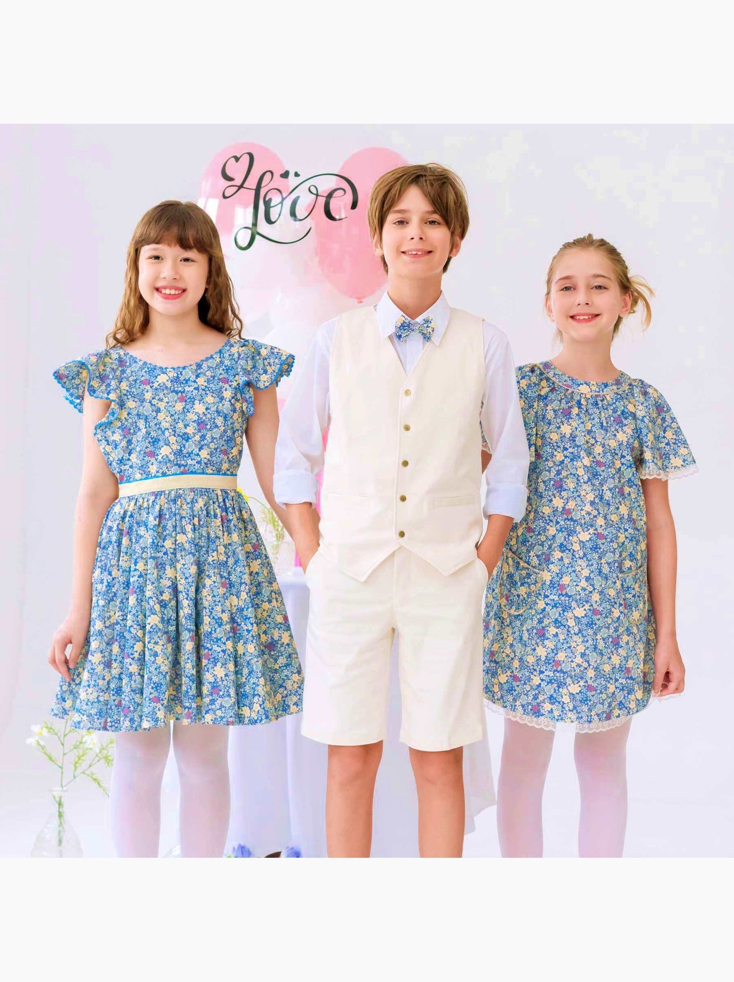 Noeud Papillon Liberty   &  – Mariage & Cérémonie - La Faute à Voltaire - Bleu Doré Bleu