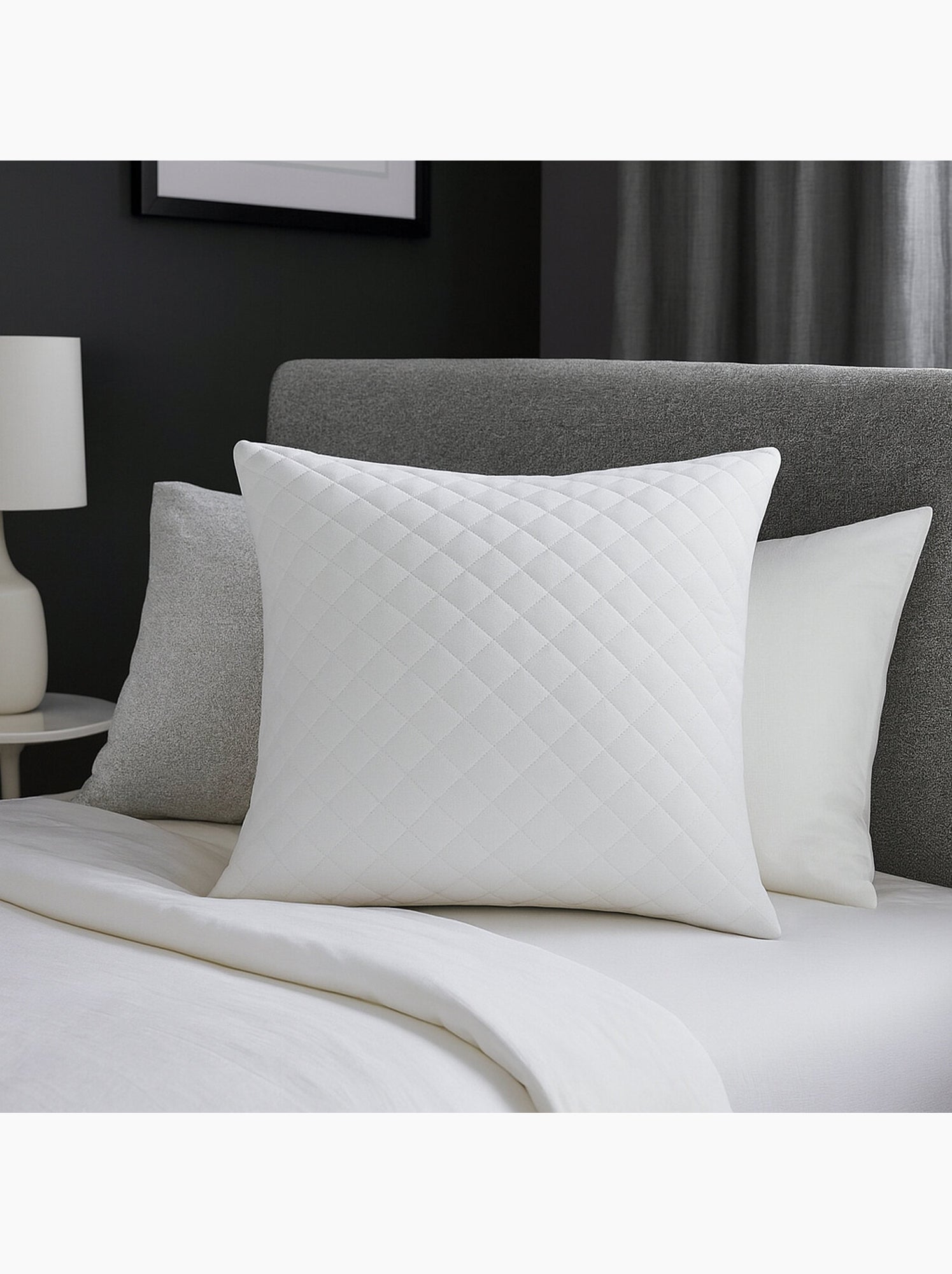 Oreiller à mémoire de forme en microfibre - Blanc