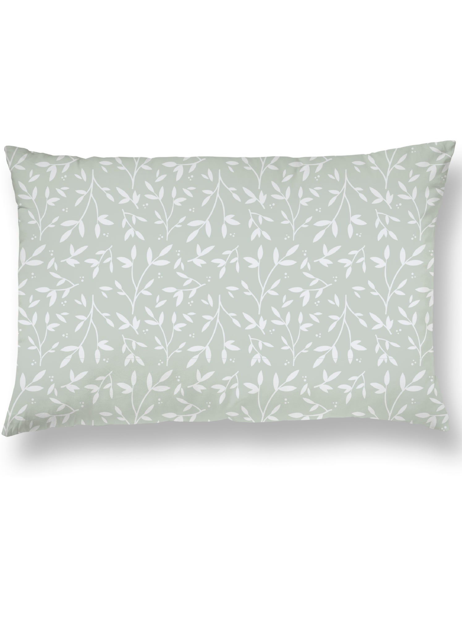 Oreiller avec taie inclus - Coton OEKO-TEX | SUPERBE BEBE - Blanc Vert