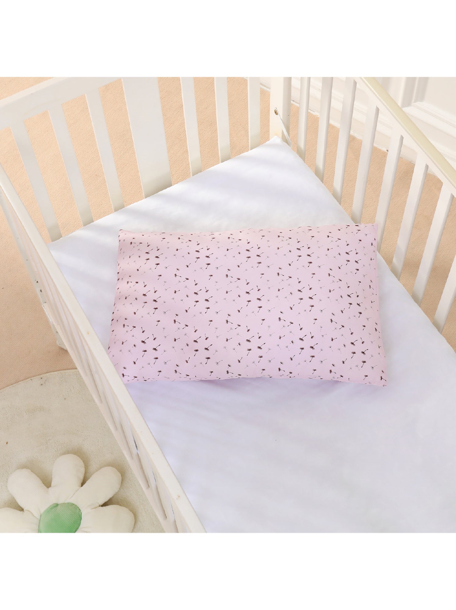 Oreiller avec taie inclus - Coton OEKO-TEX | SUPERBE BEBE - Bleu Bordeaux Blanc