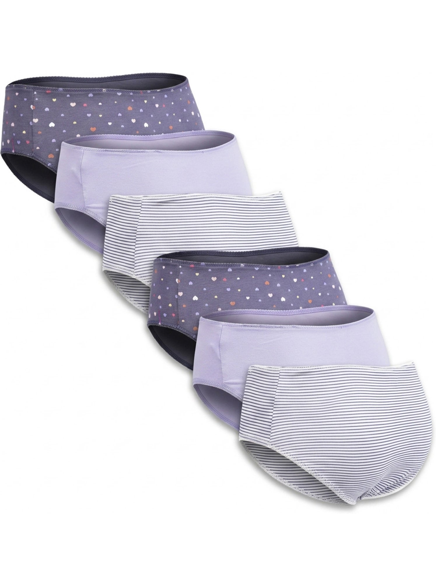 OZABI Pack Culottes Fille Coton - Lot de 6 - Violet prune