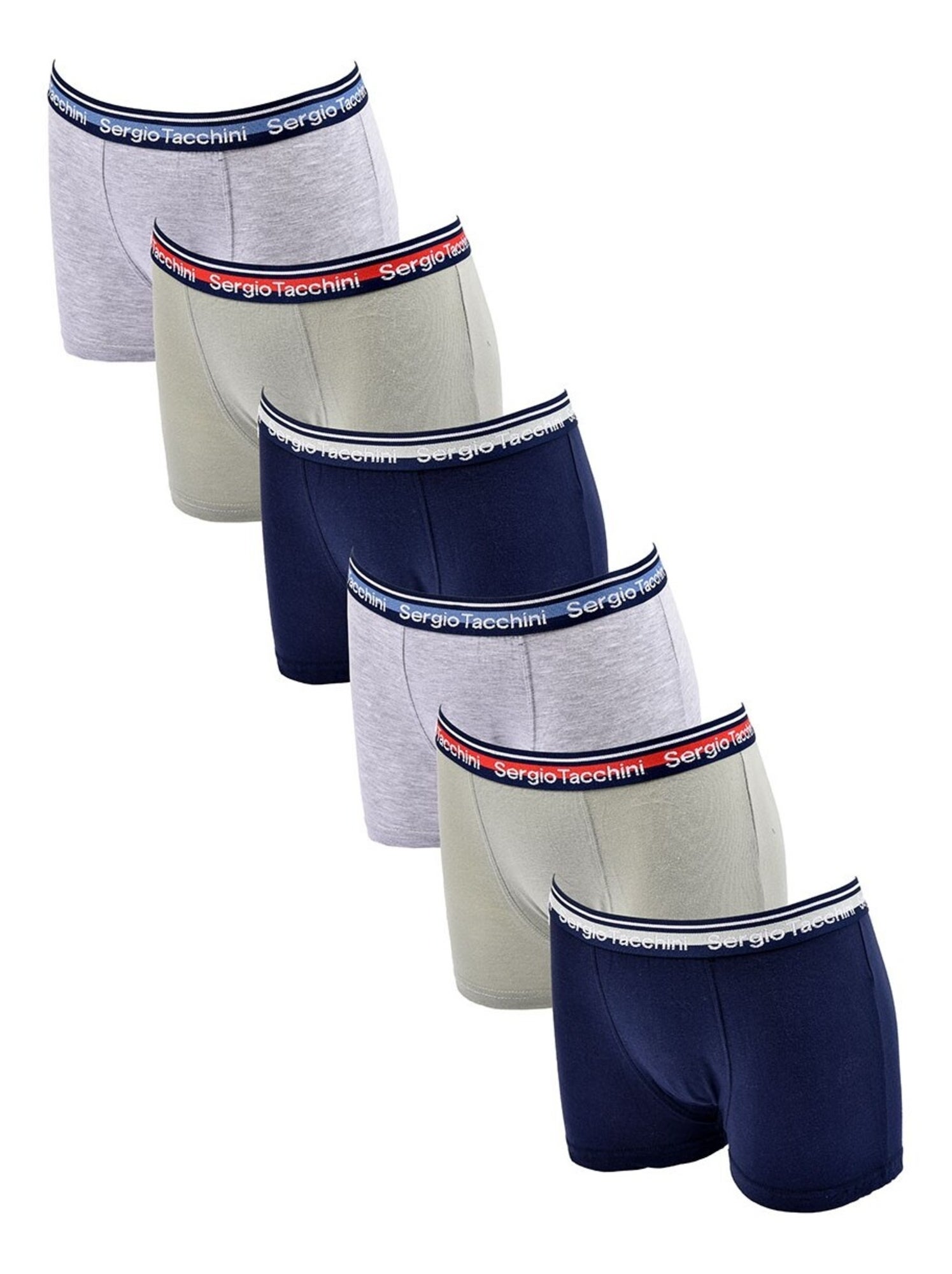Pack Boxer Enfant SERGIO TACCHINI (Lot de 6) - Bleu Vert Gris