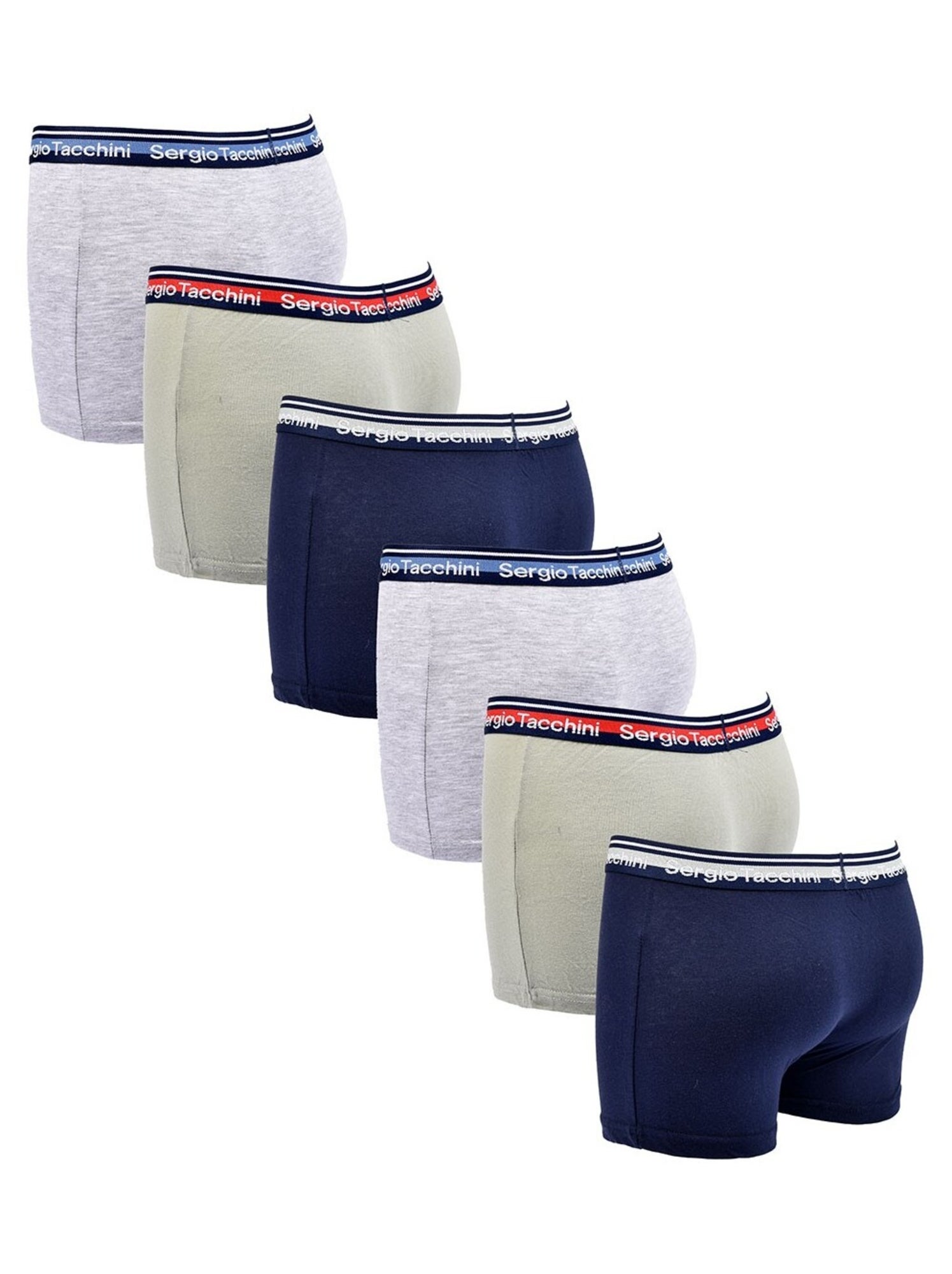 Pack Boxer Enfant SERGIO TACCHINI (Lot de 6) - Bleu Vert Gris
