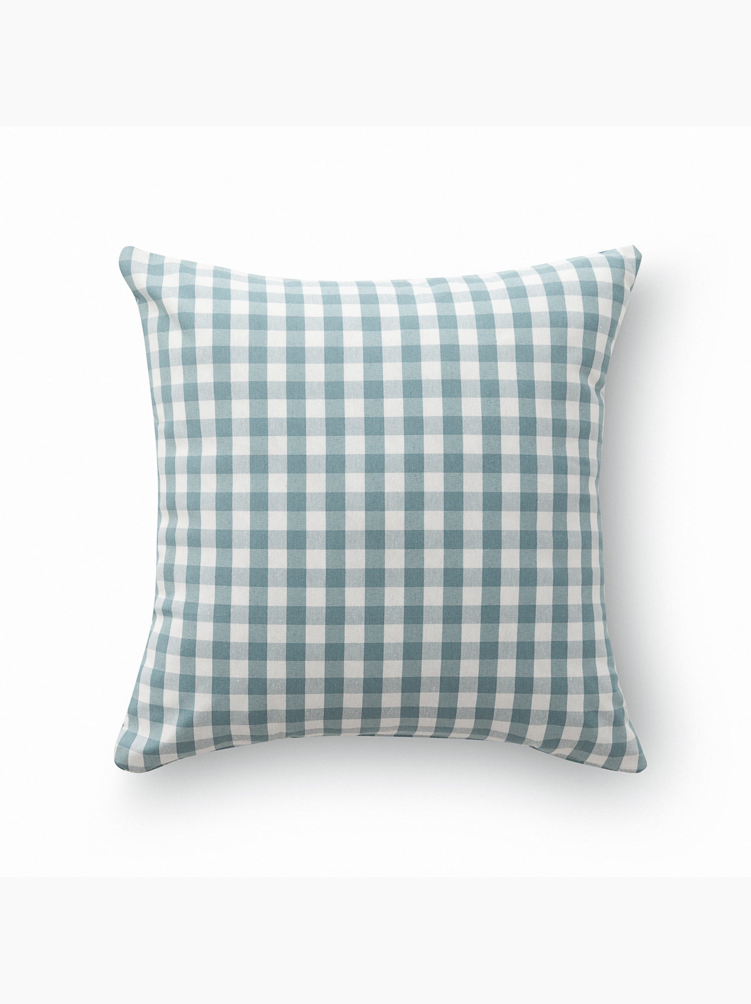 Pack de deux housses de coussin à carreaux vichy, en tissu imperméable -  Gamusi. - Vert d'eau