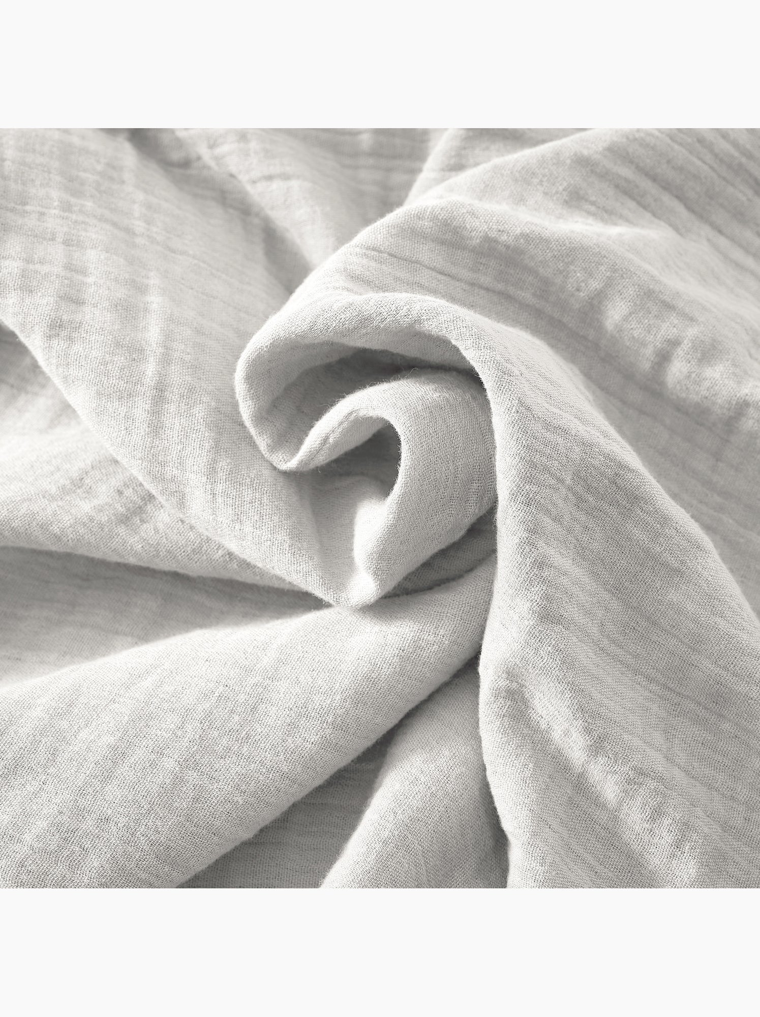 Nappe rectangulaire – double gaze de coton – gaïa - Gris nuage