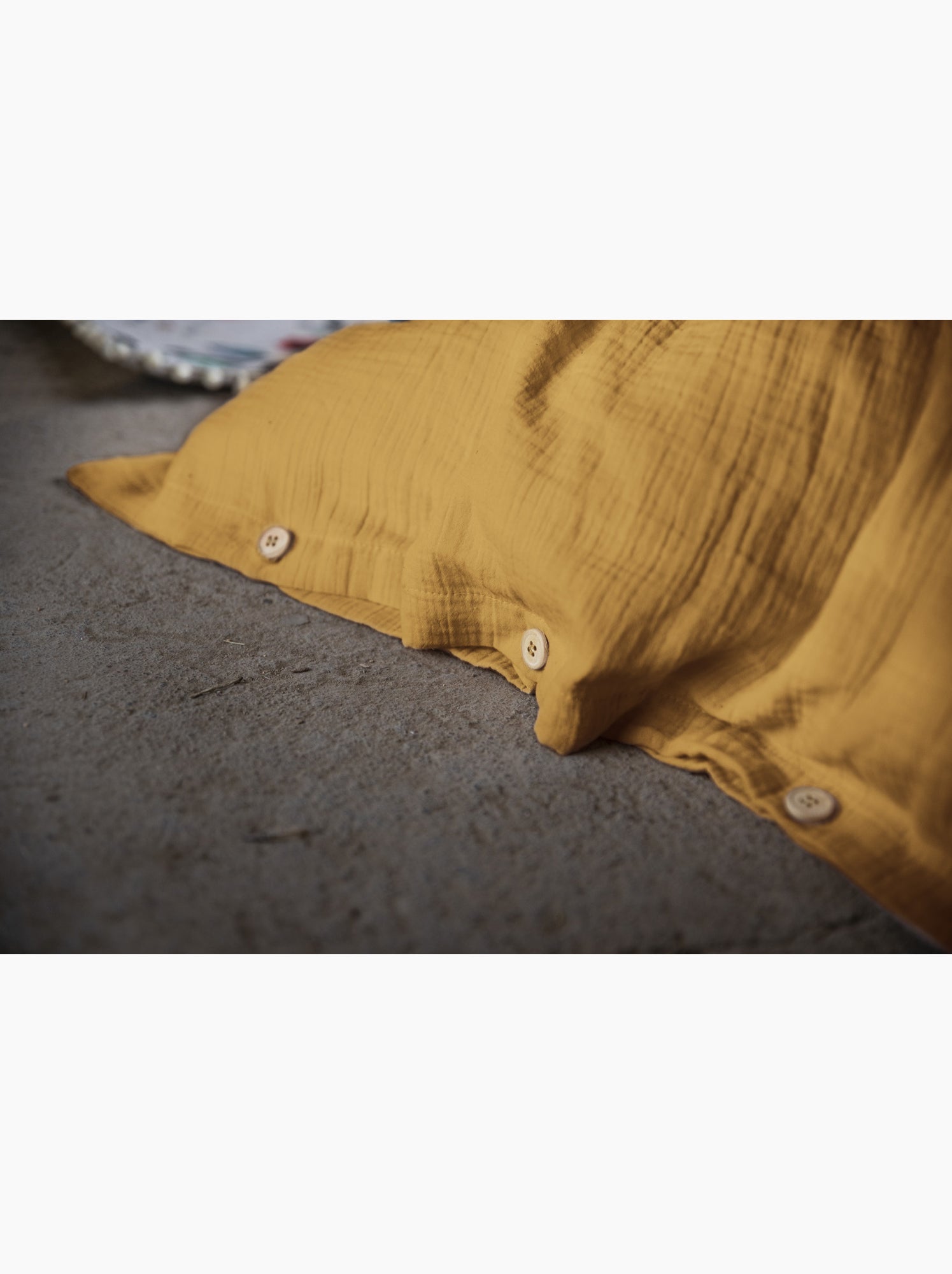 Pack gaze de coton — parure de couette + drap housse + 2 taies - Safran
