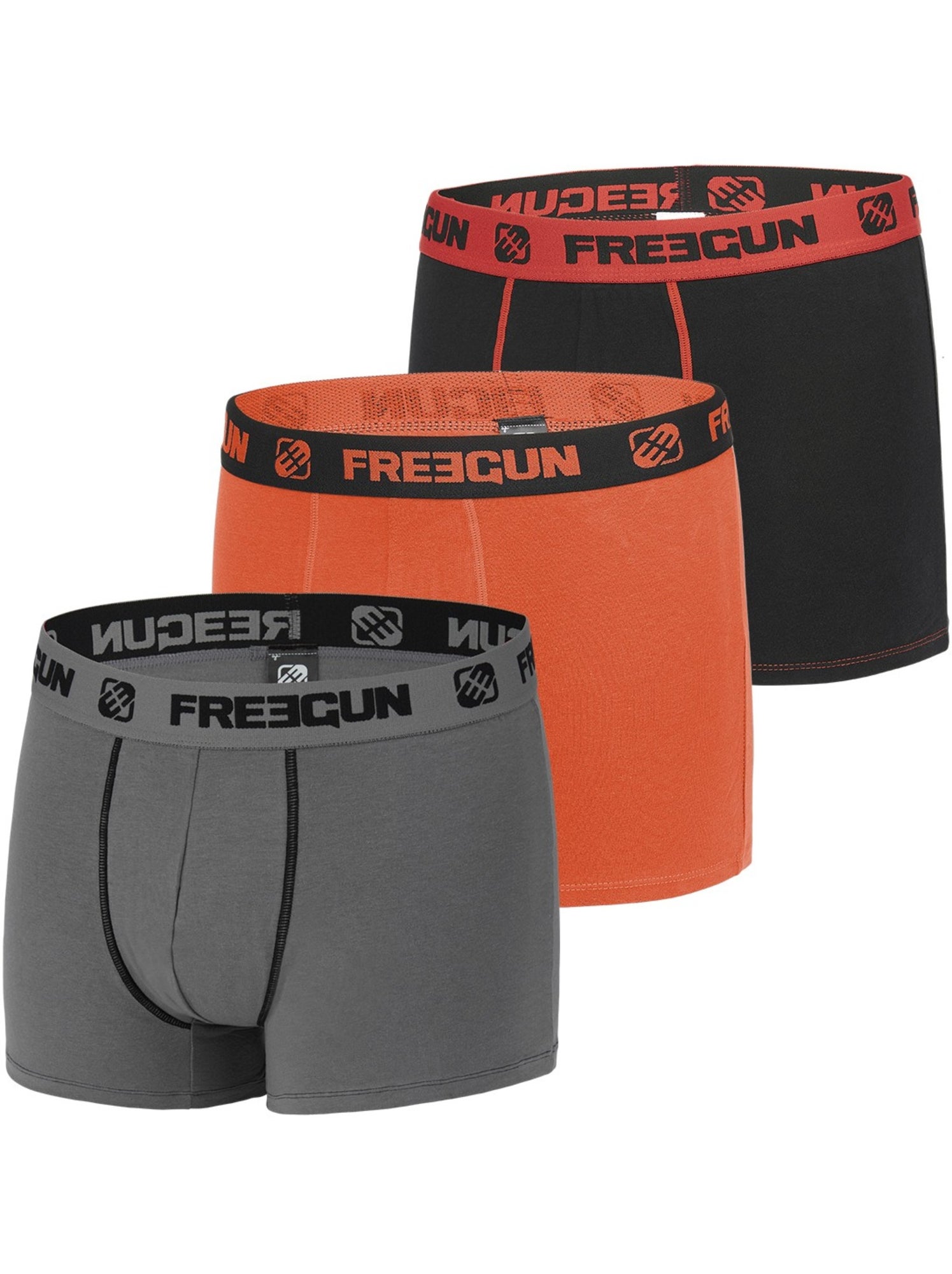 Pack suprise de 3 boxers coton garçon freegun - Noir