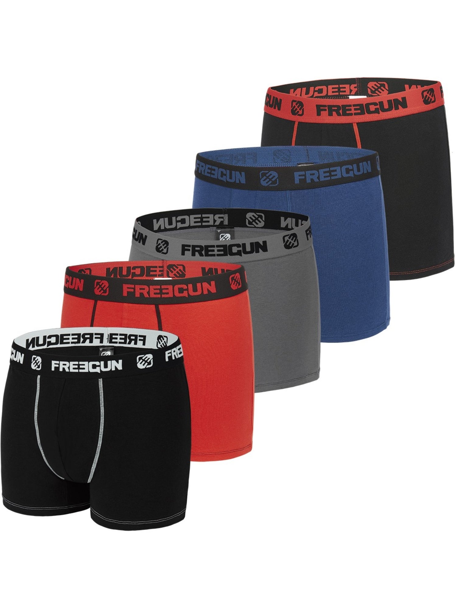 Pack surprise de 5 boxers coton garçon freegun - Noir