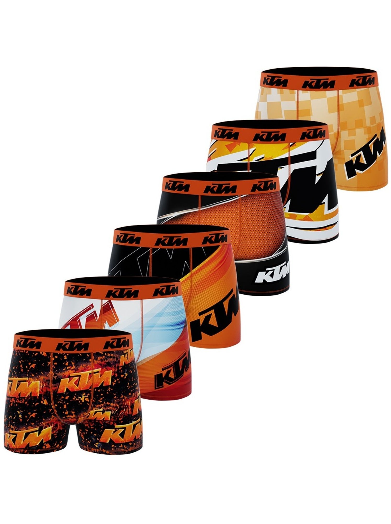 Pack surprise de 6 boxers homme ktm - Noir